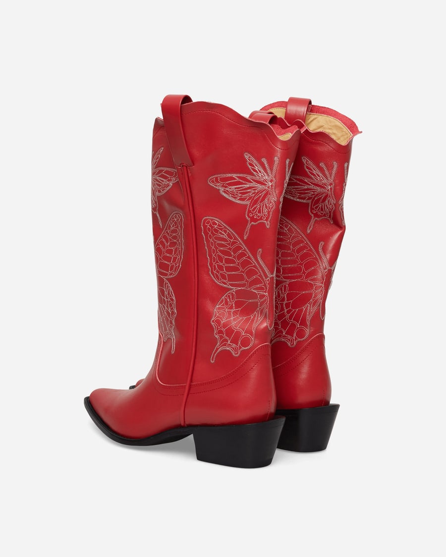 Undercover Women's Leather Western Boots Red, view 4