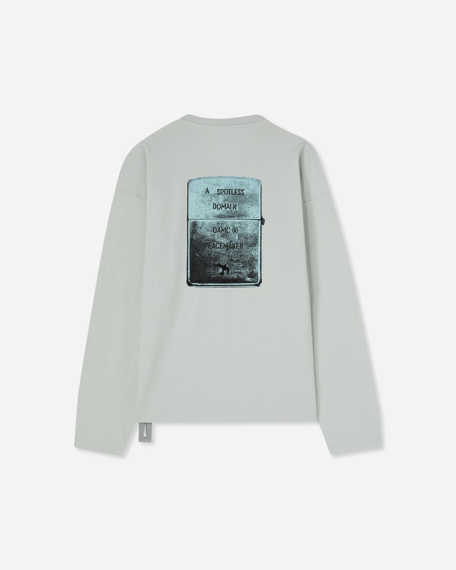OAMC Peacemaker Men's Lighter Longsleeve Pocket T-Shirt Ice Flow