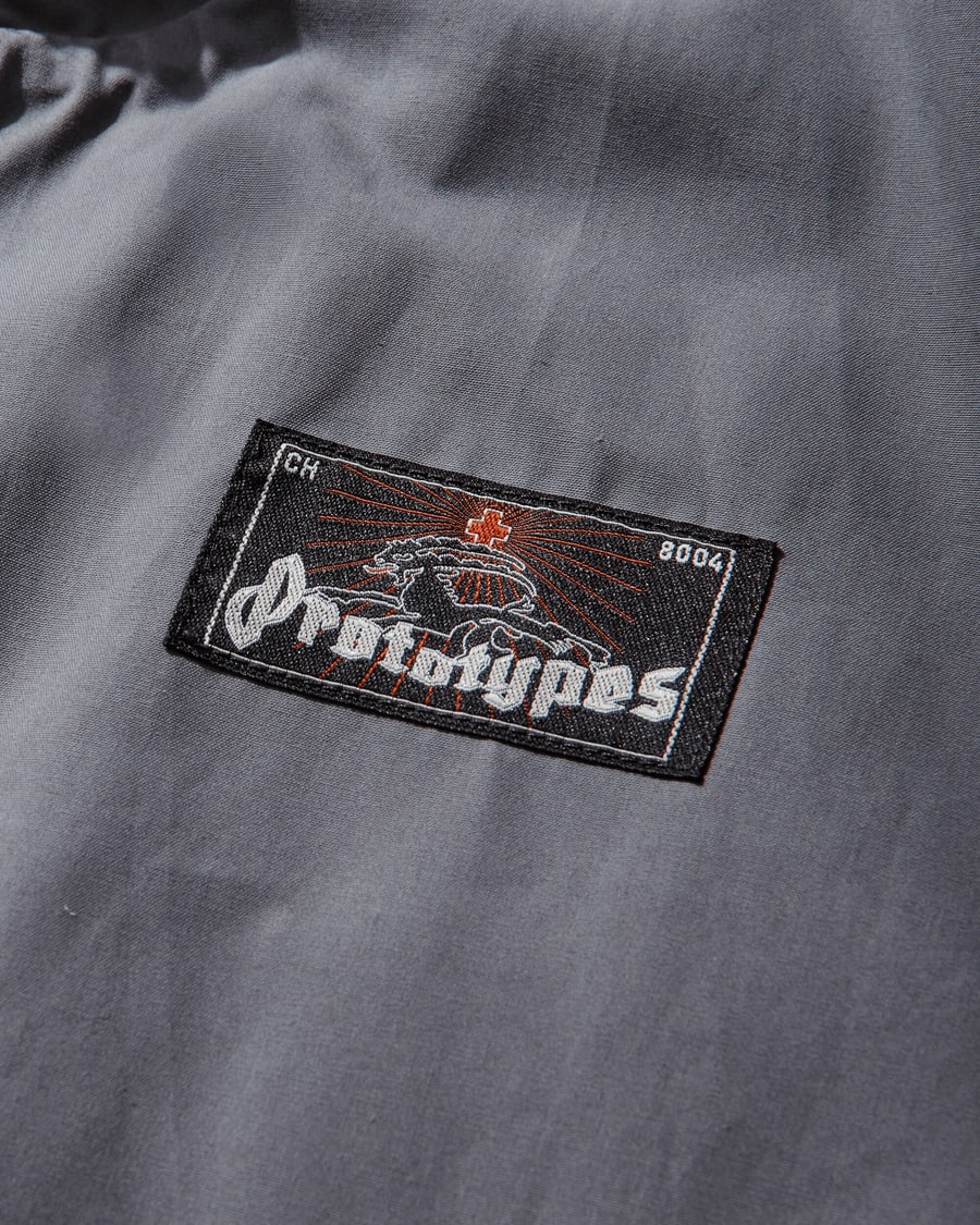Prototypes Waxed Harrington Jacket Grey, view 3