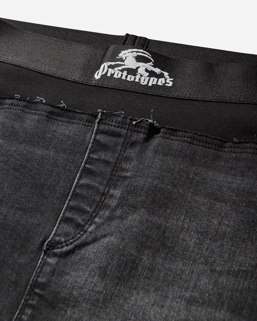 Prototypes Women's Denim Pencil Skirt Black, view 4