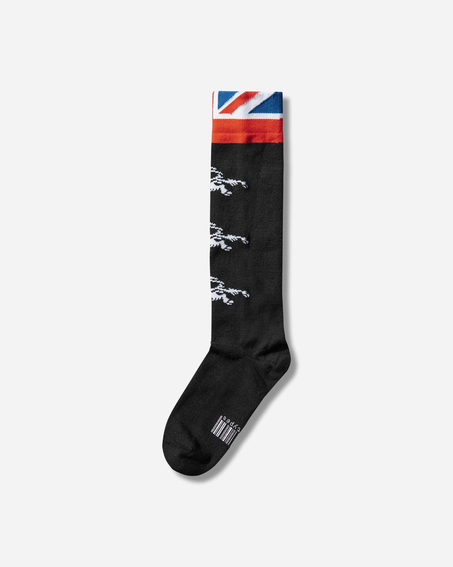 Prototypes Thigh High Graphic Socks Black, view 2