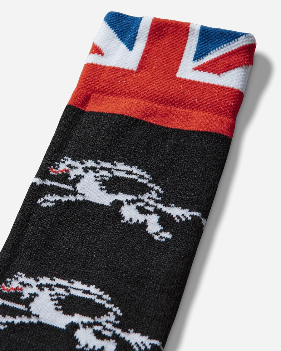 Prototypes Thigh High Graphic Socks Black, view 3