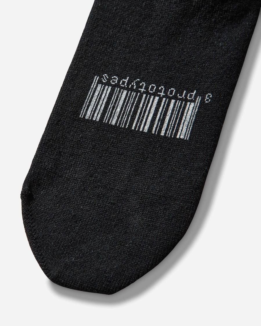 Prototypes Thigh High Graphic Socks Black, view 4