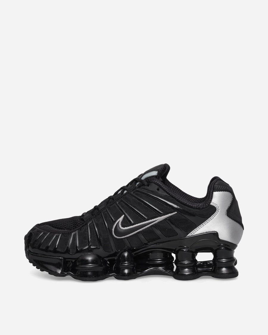 Nike Women's Shox TL Sneakers Black / Metallic Silver, view 3