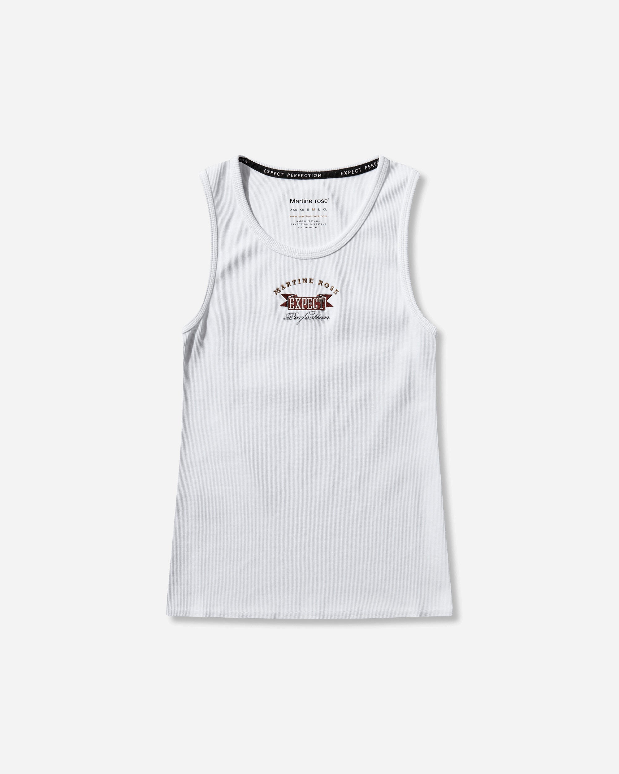 Martine Rose Ribbed Tank Top White