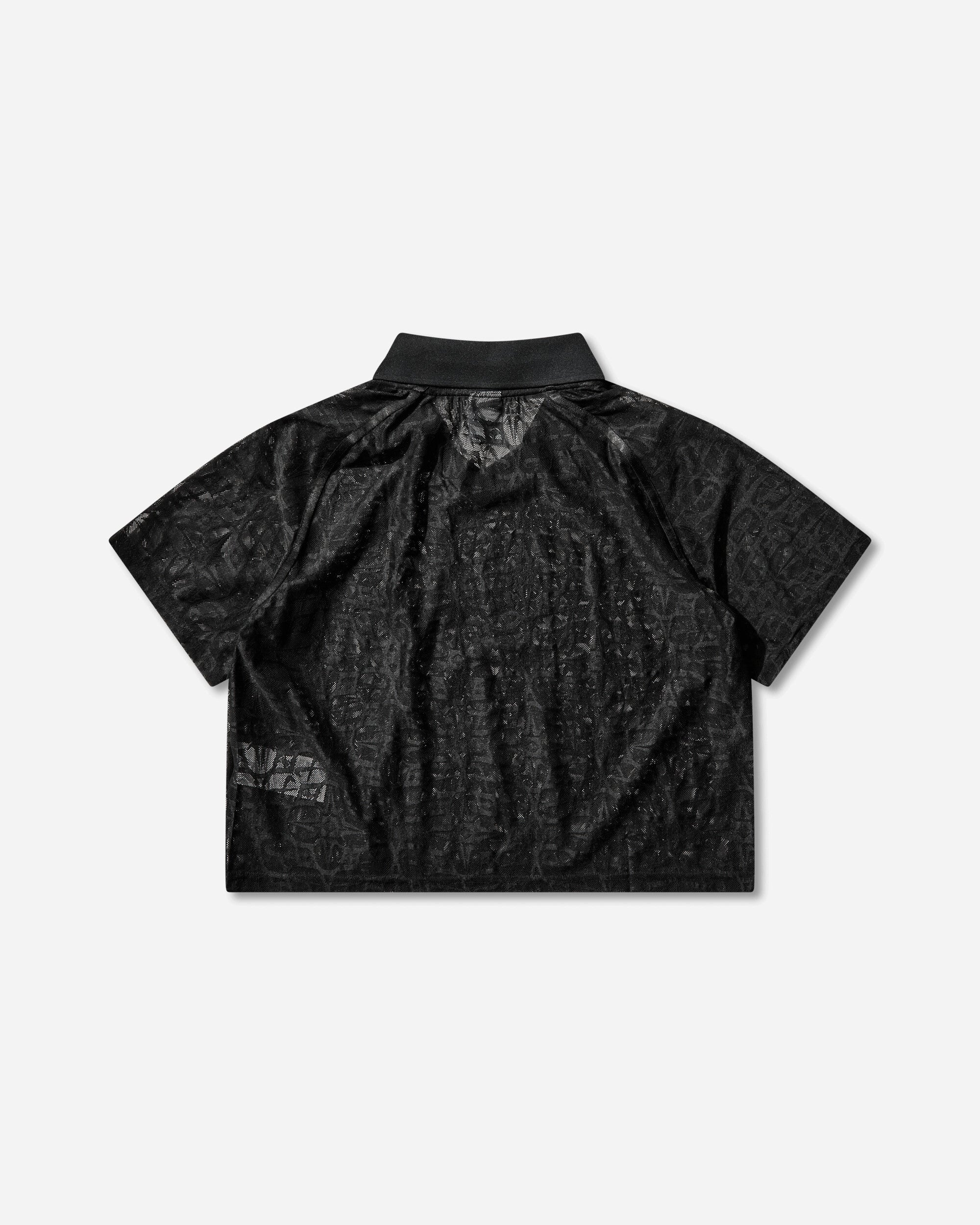 Nike Women's Loose Lace Polo Jersey Top Black, view 2