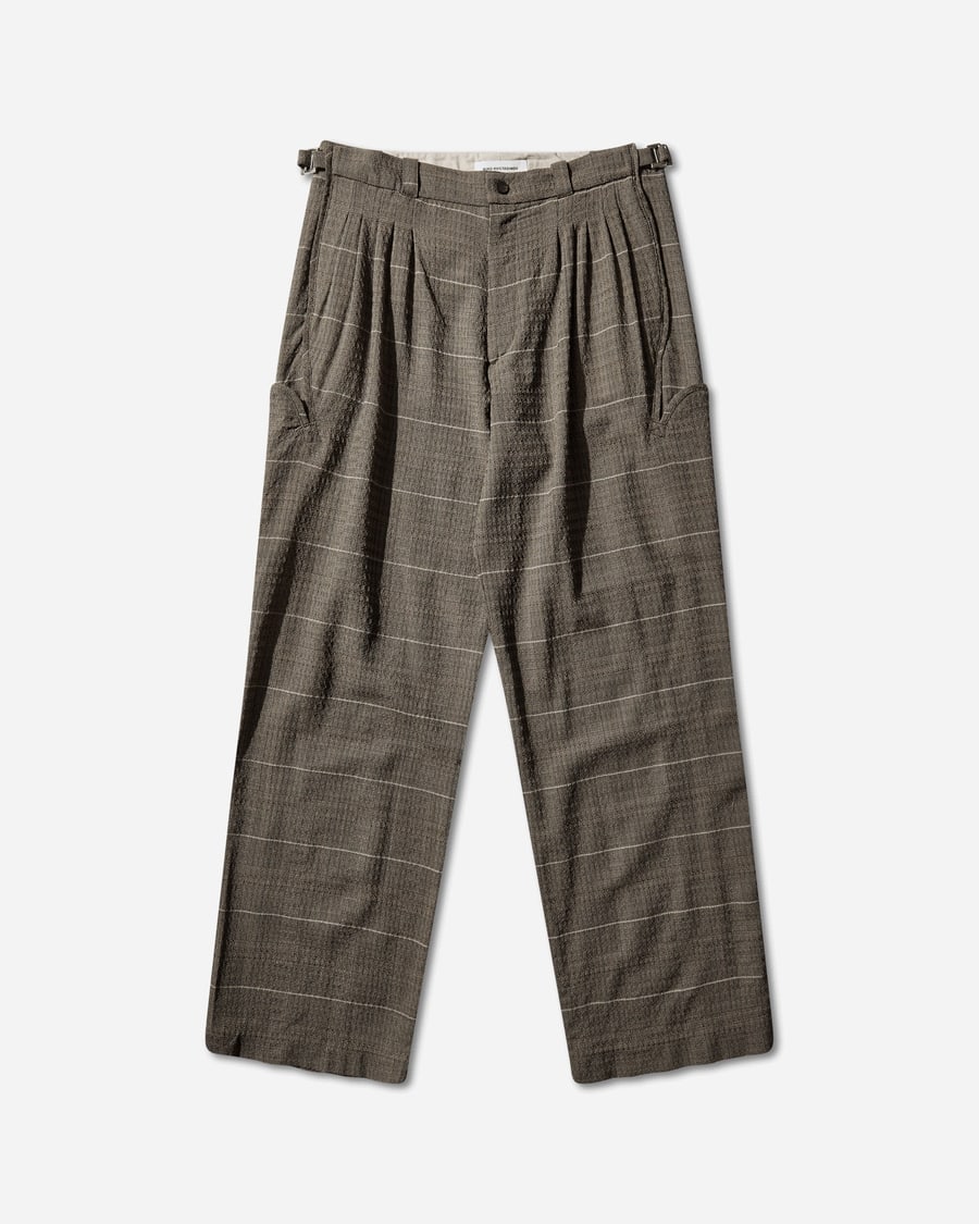 Kiko Kostadinov Men's Andras Formal Trousers Taupe Check
