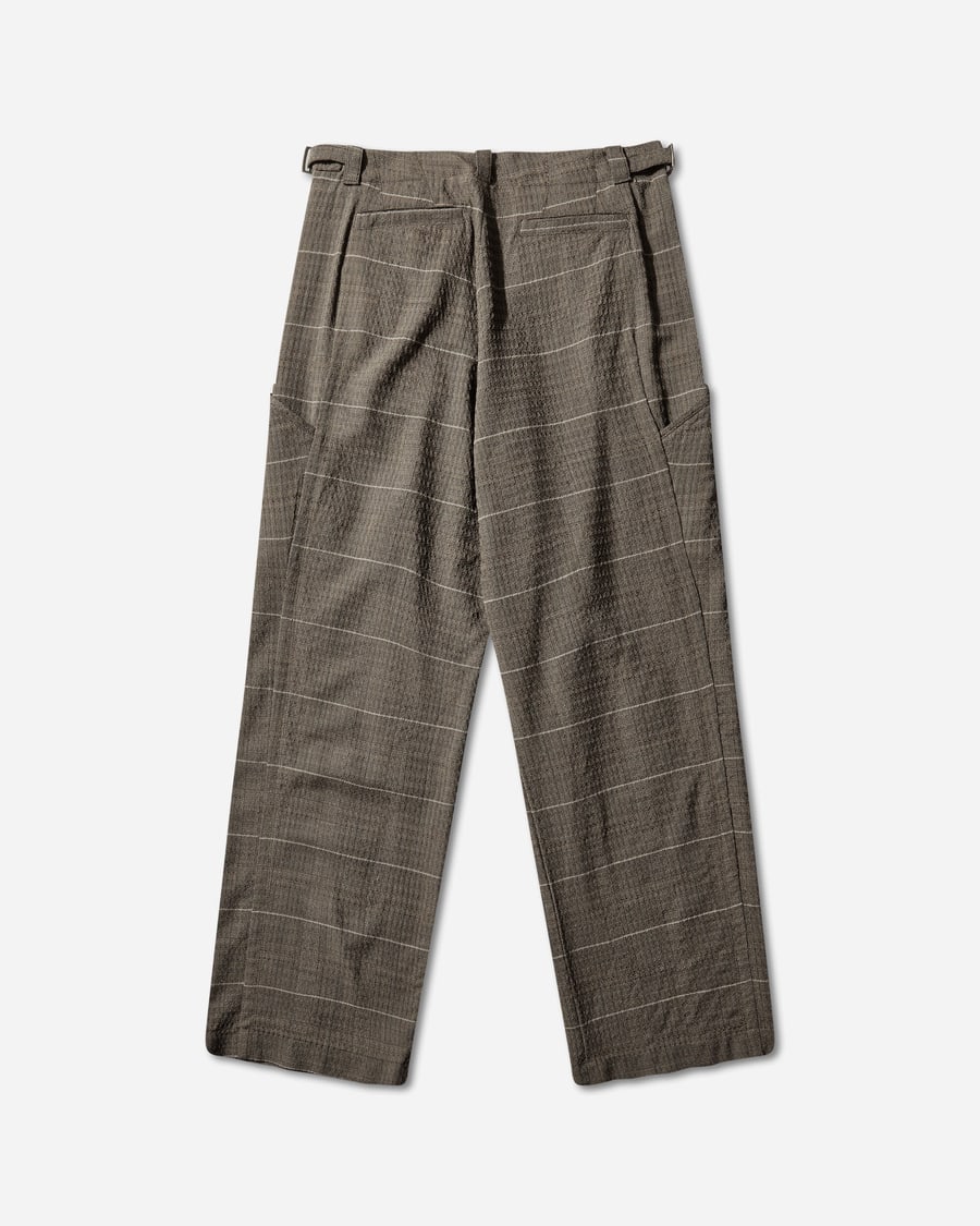 Kiko Kostadinov Men's Andras Formal Trousers Taupe Check, view 2