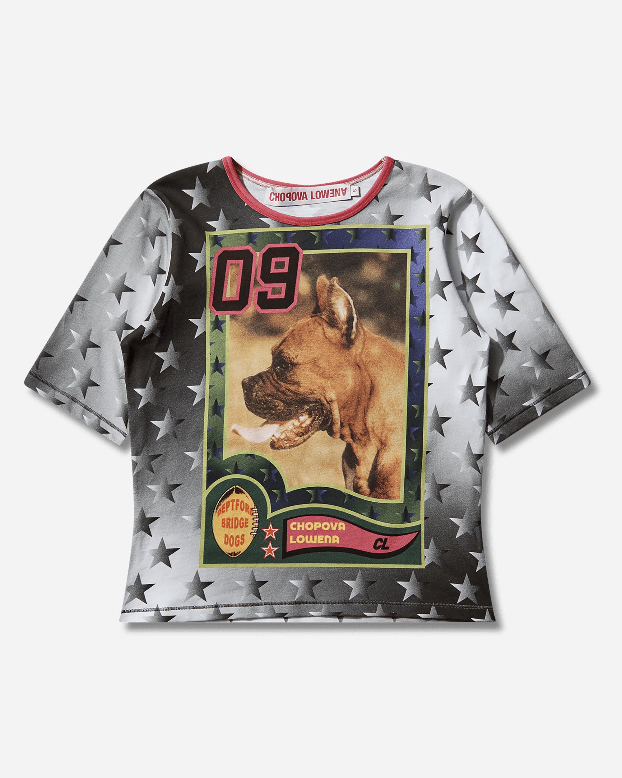 Chopova Lowena Women's Deptford Dogs Fitted Jersey Top Multicolor