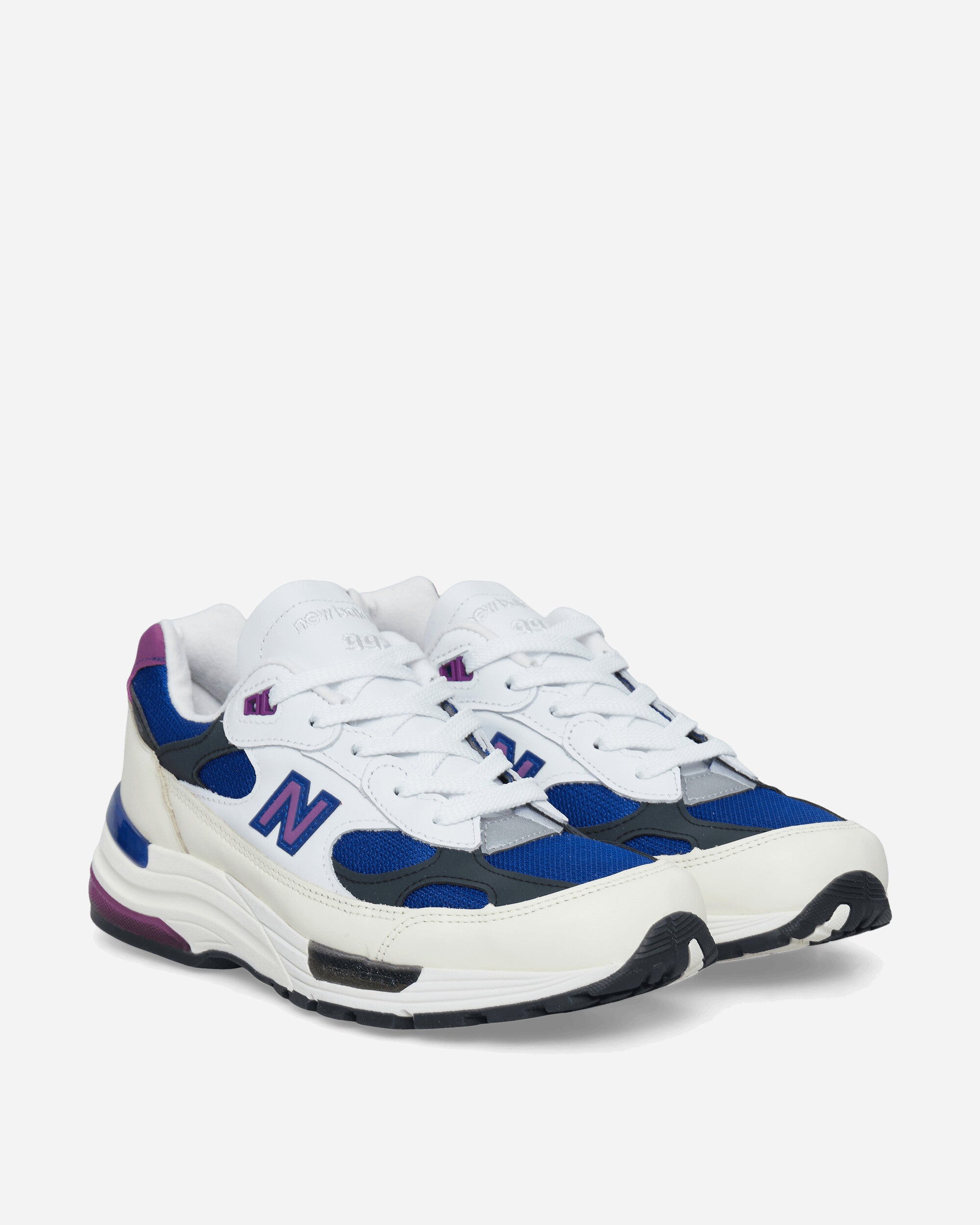 New Balance Made in USA 992 Sneakers White / Team Royal / Purple Fuschia, view 2
