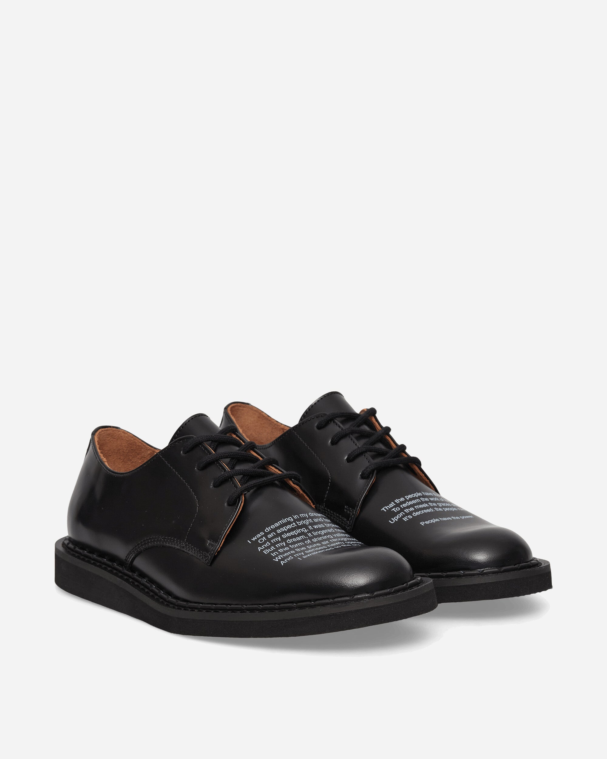 George Cox UNDERCOVER People Have the Power Derby Shoes Black
