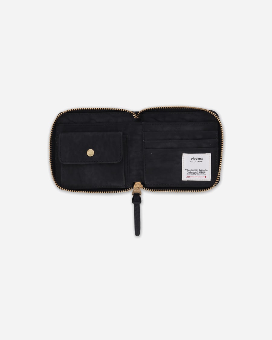 visvim Leather Bi-Fold Wallet Black, view 3