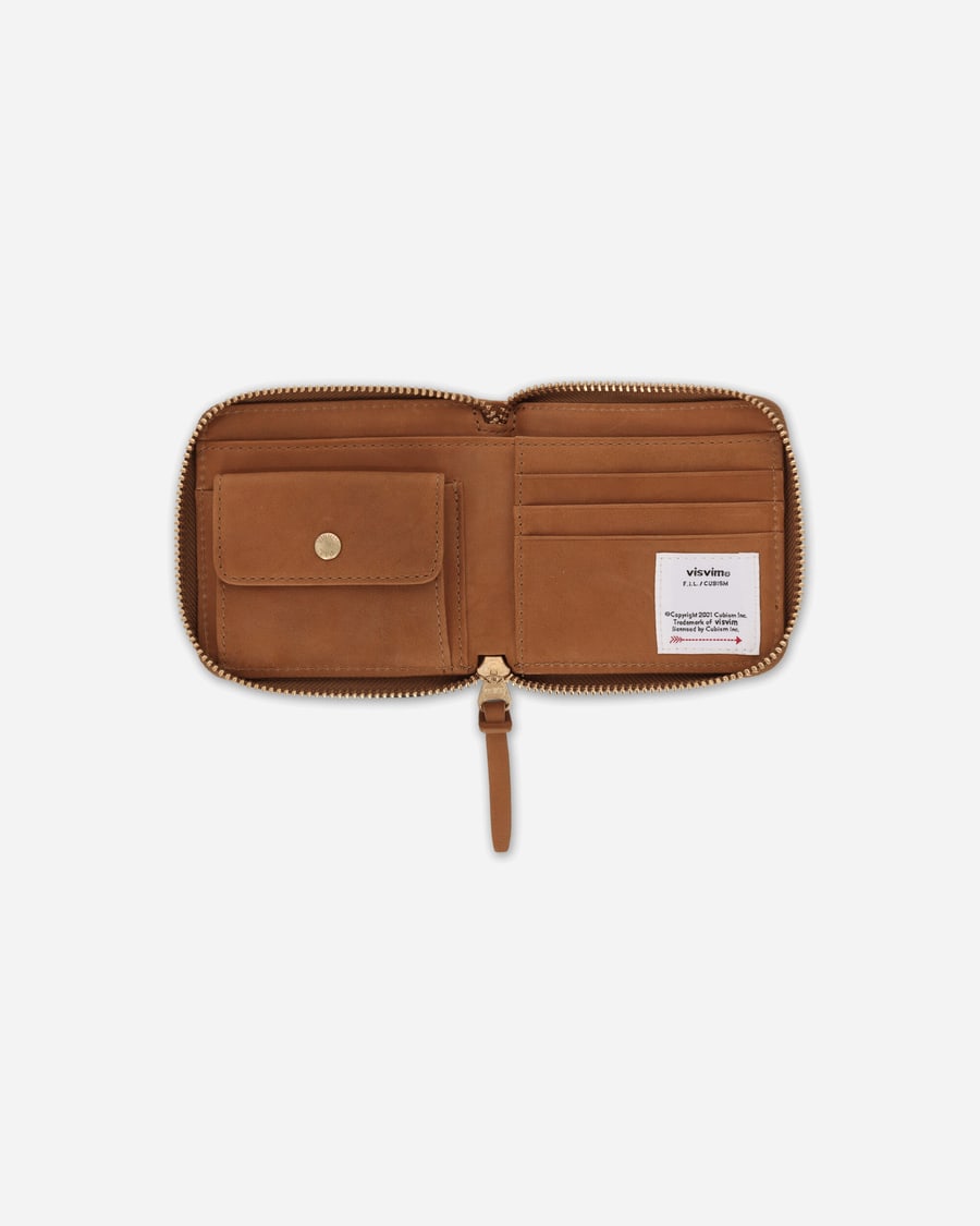 visvim Leather Bi-Fold Wallet Camel, view 3
