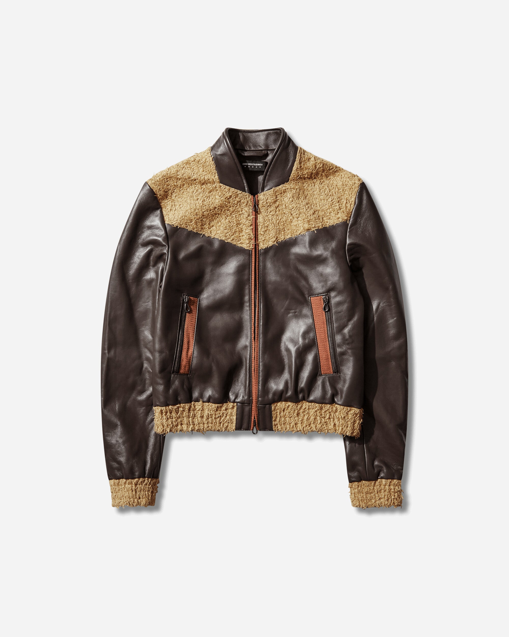 Kiko Kostadinov Women's Konrad Leather Jacket Black Coffee