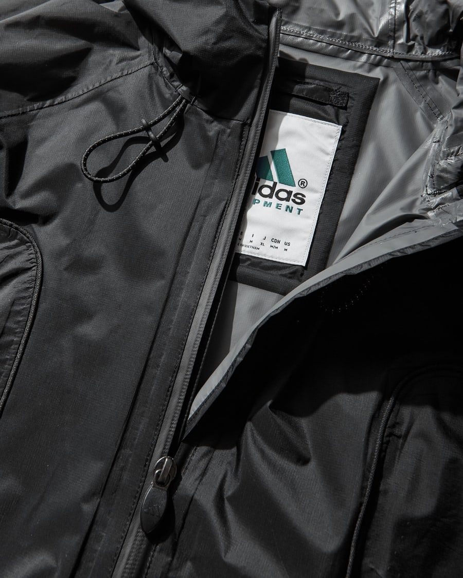 adidas Men's EQT Full Zip Shell Jacket Black, view 3