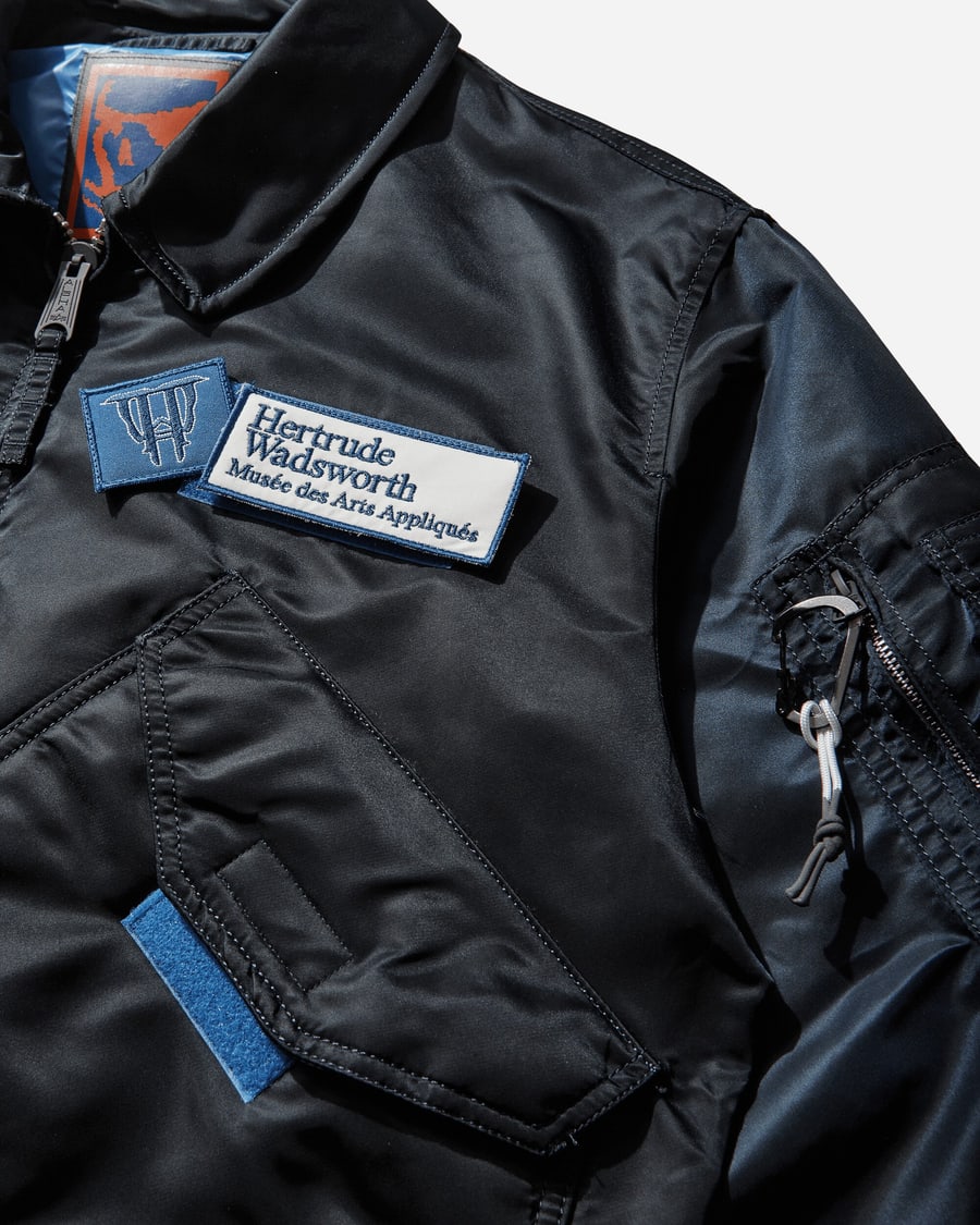 GR10K Alpha Industries CWU-45 Bomber Jacket Rep Navy, view 3