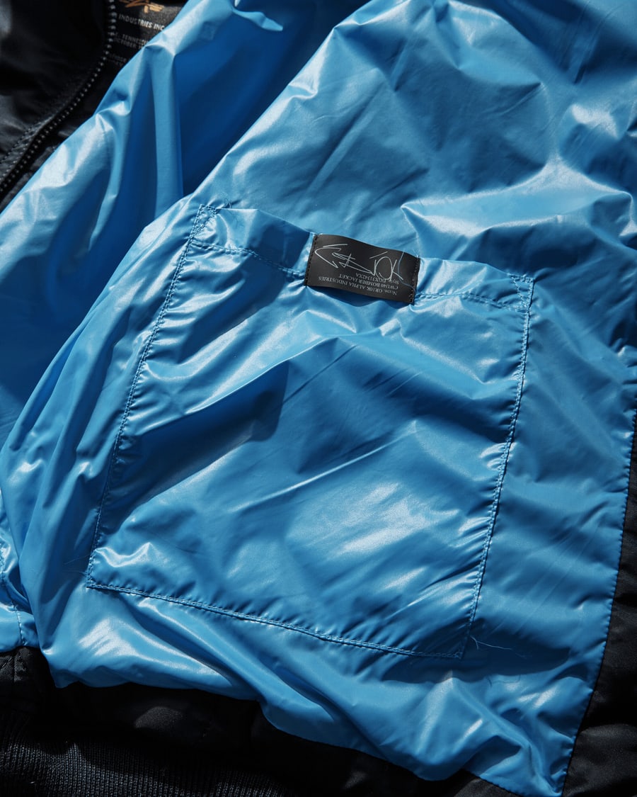 GR10K Alpha Industries CWU-45 Bomber Jacket Rep Navy, view 5