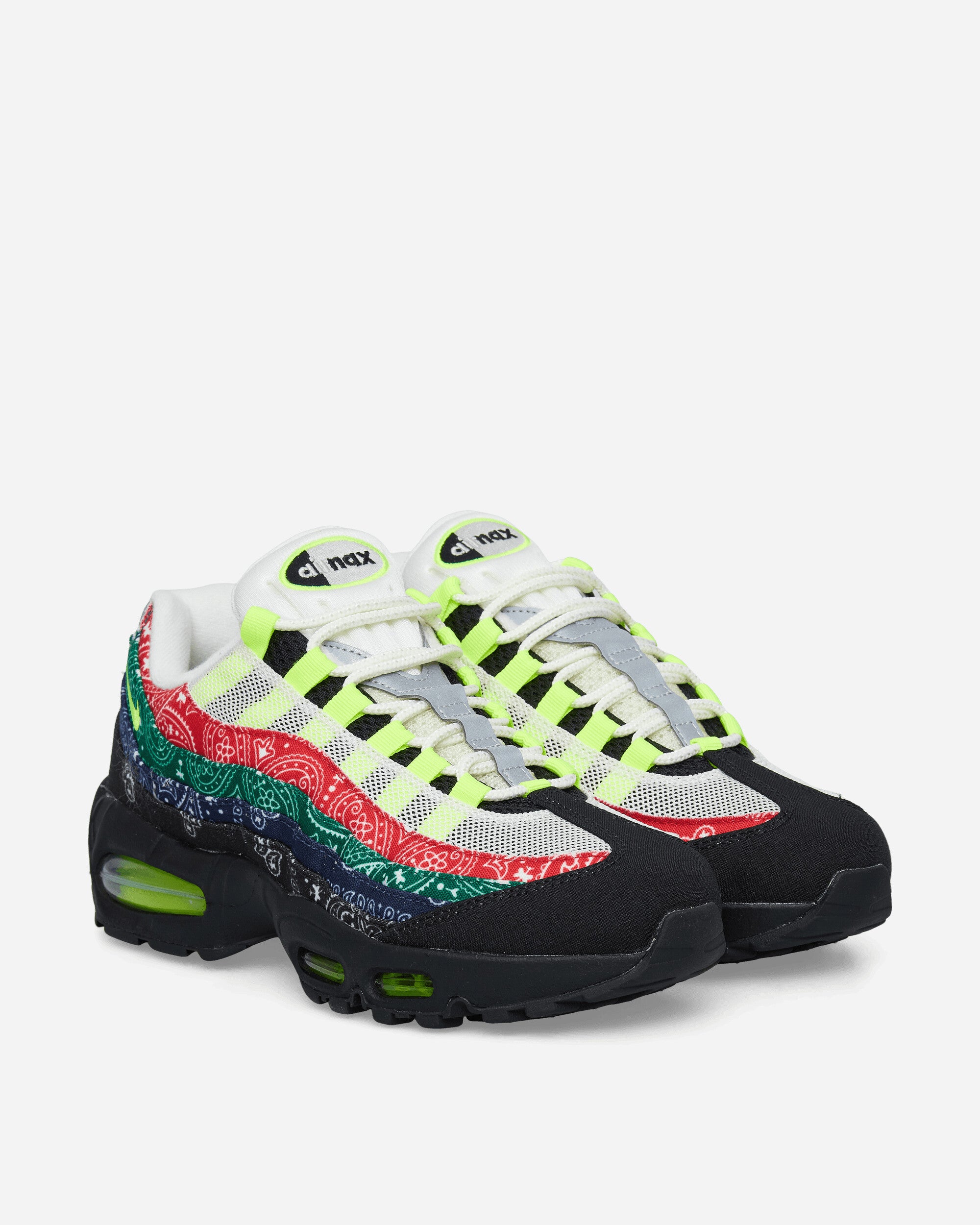 Nike Air Max 95 Big Bubble Sneakers Volt / University Red, view 2