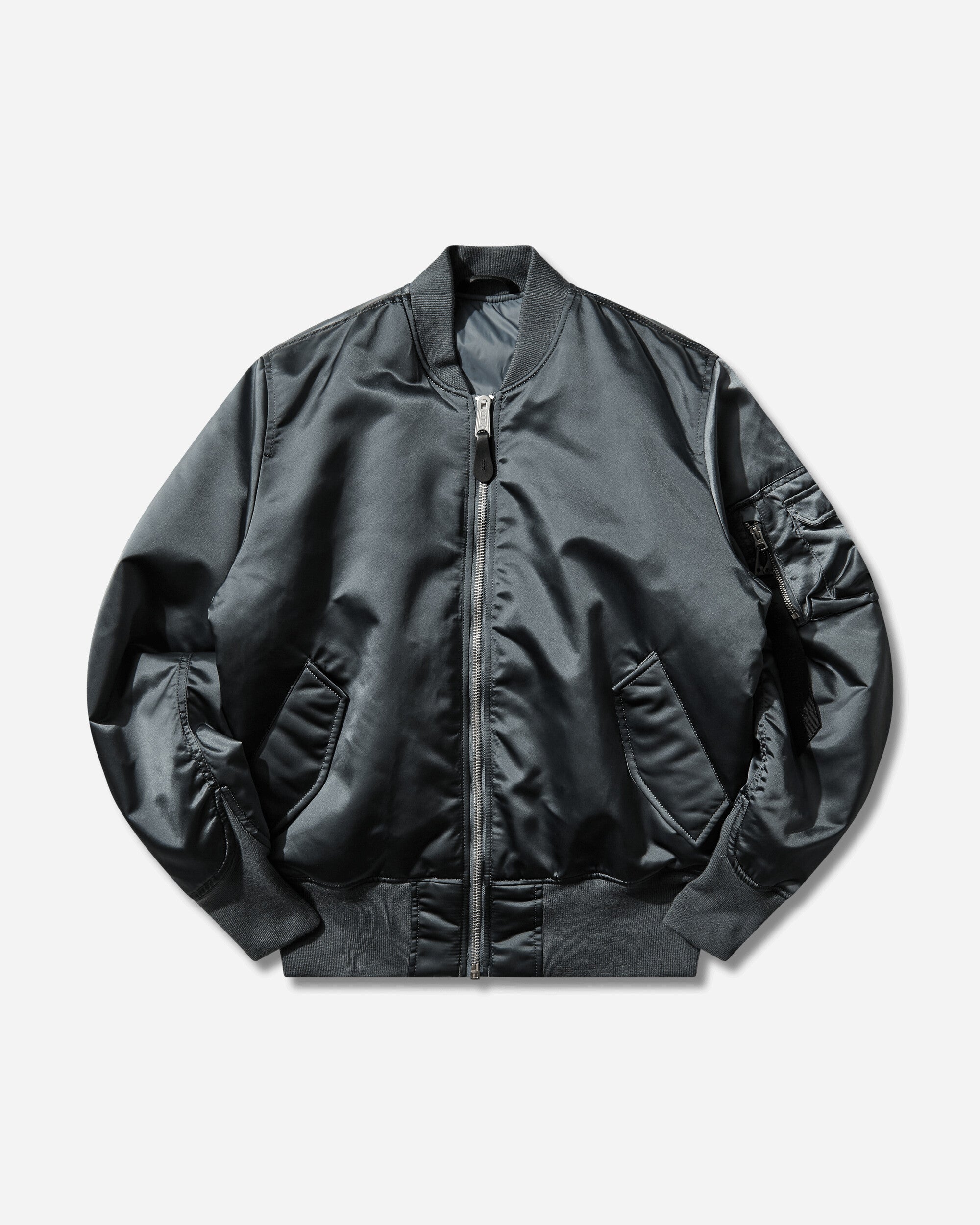 Alpha Industries Men's MA-1 Base Flight Bomber Jacket Denim Blue