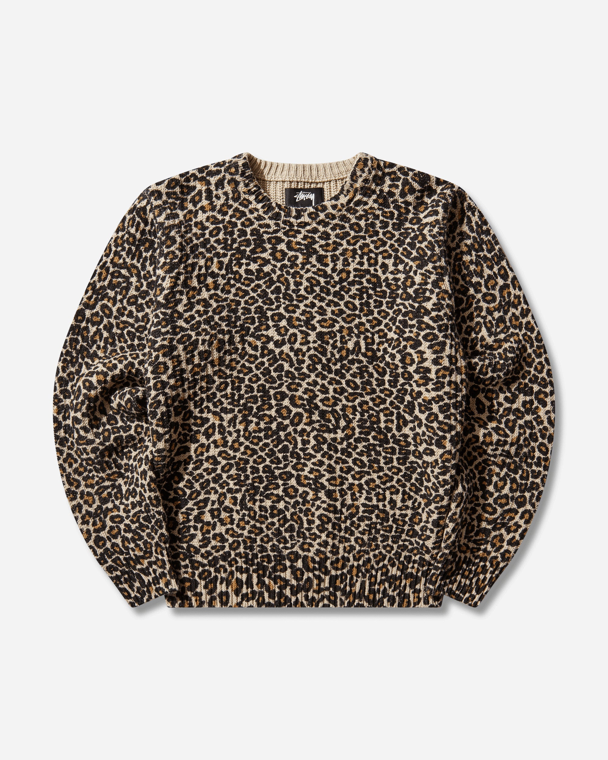 Stüssy Leopard Sweater Beige