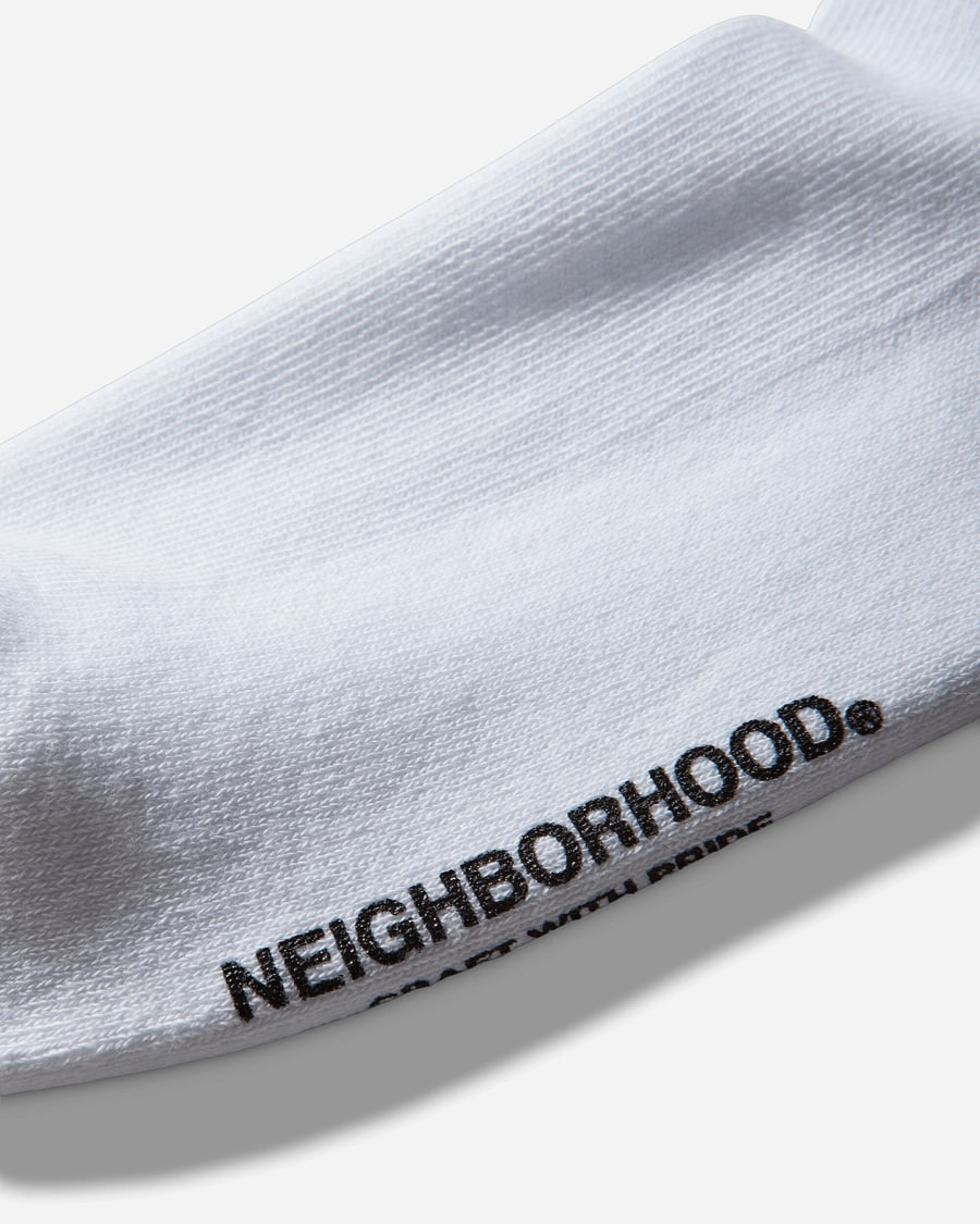 Neighborhood Logo Socks White, view 4