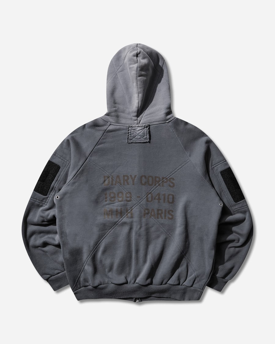 DIARY 1999 Men's Waffle Lined Hoodie Blue, view 2