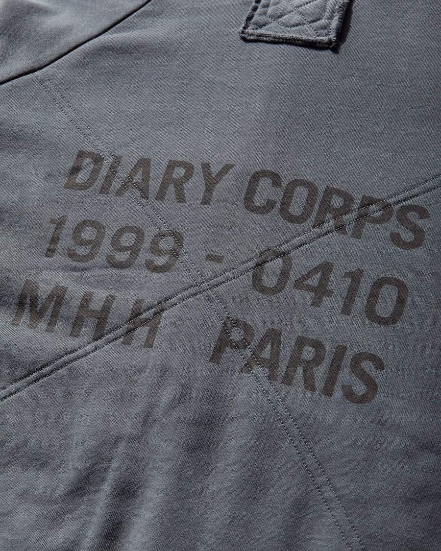 DIARY 1999 Men's Waffle Lined Hoodie Blue, view 3