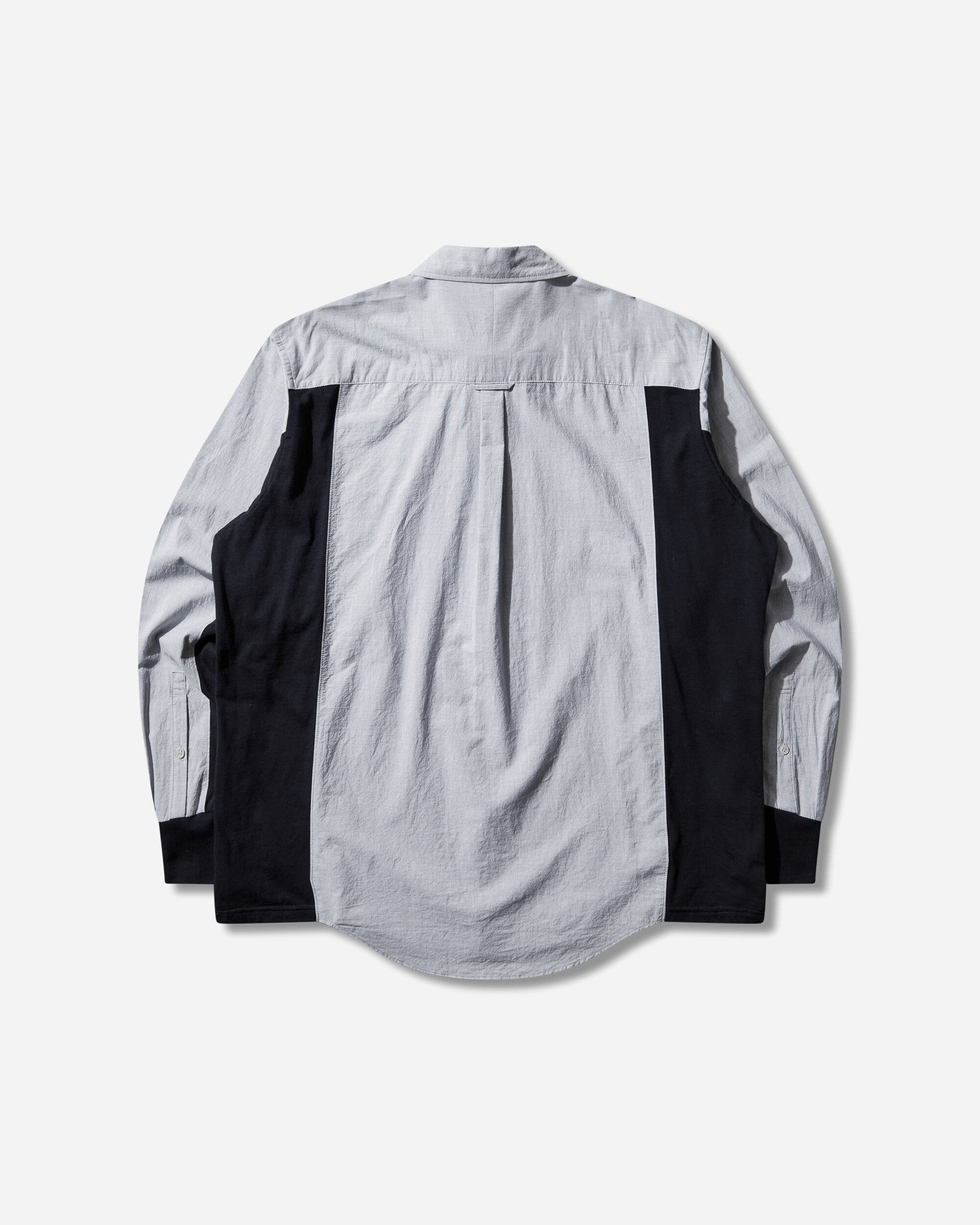 Undercover Men's Paneled Cotton Shirt Navy Stripe, view 2