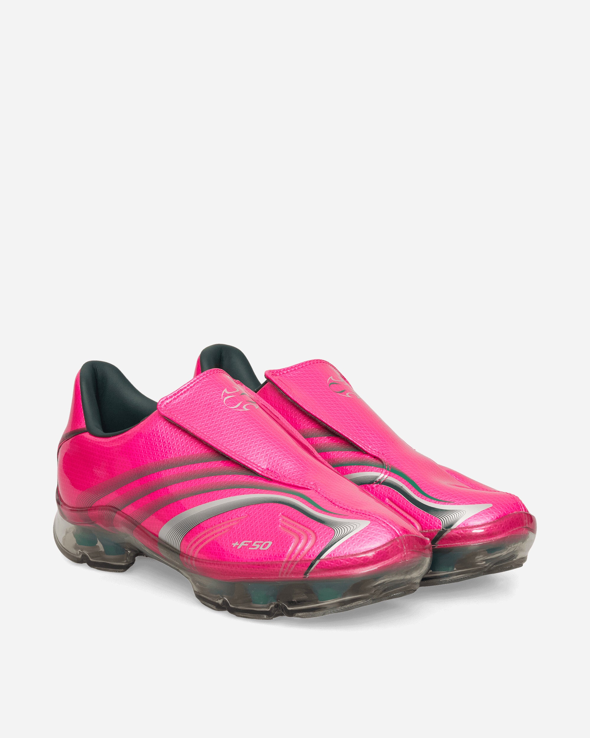 adidas Women's F50 Adiframe Sneakers Shock Pink / Bold Green / Silver Metallic, view 2