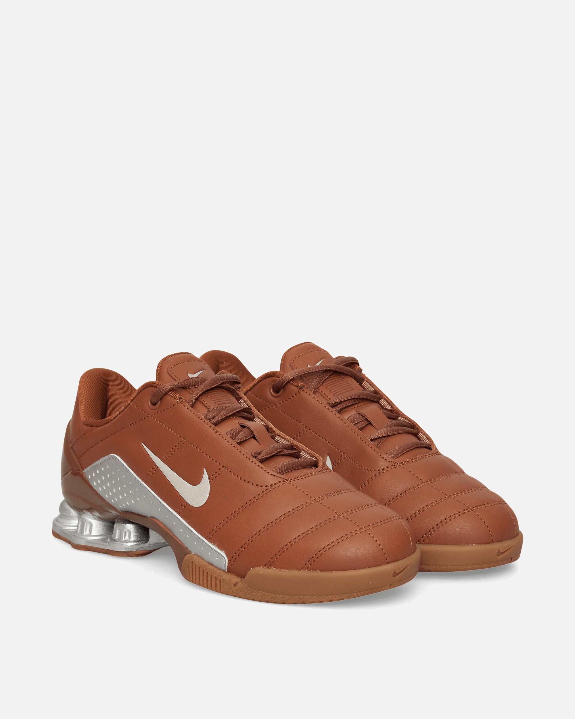 Nike Women's T90 Shox Magia Sneakers Pecan / Metallic Silver, view 2