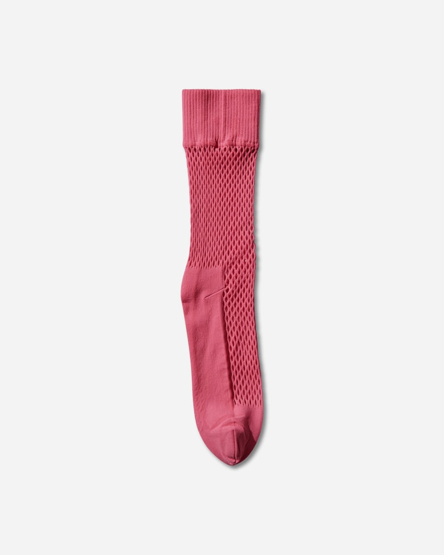 Comme Des Garçons Homme Plus Nylon Mesh Long Socks Pink