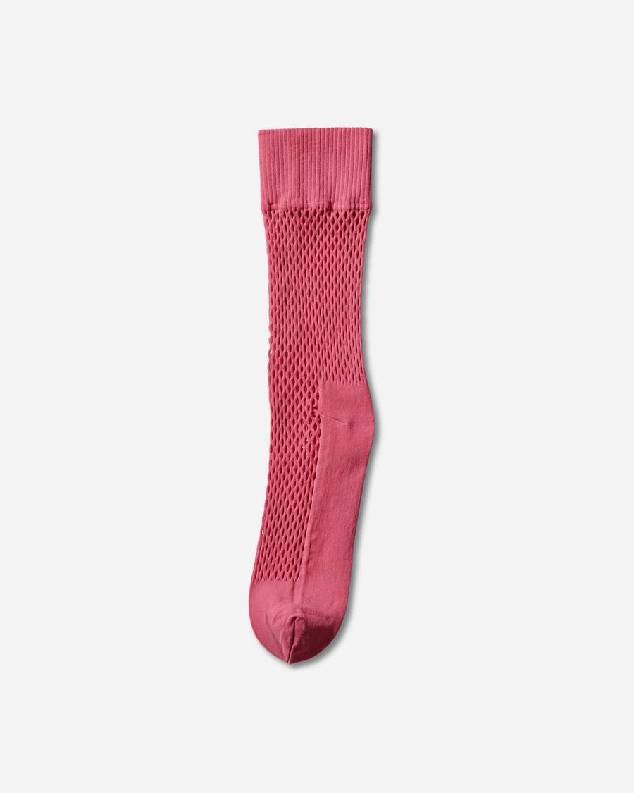 Comme Des Garçons Homme Plus Nylon Mesh Long Socks Pink, view 2