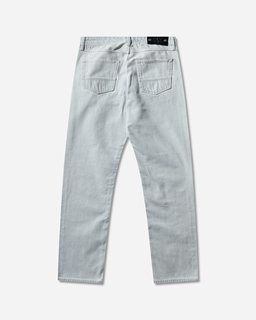 Stone Island Men's Indigo Denim-Ultra Bleached Regular Fit Jeans Blue Extra Bleach, view 2