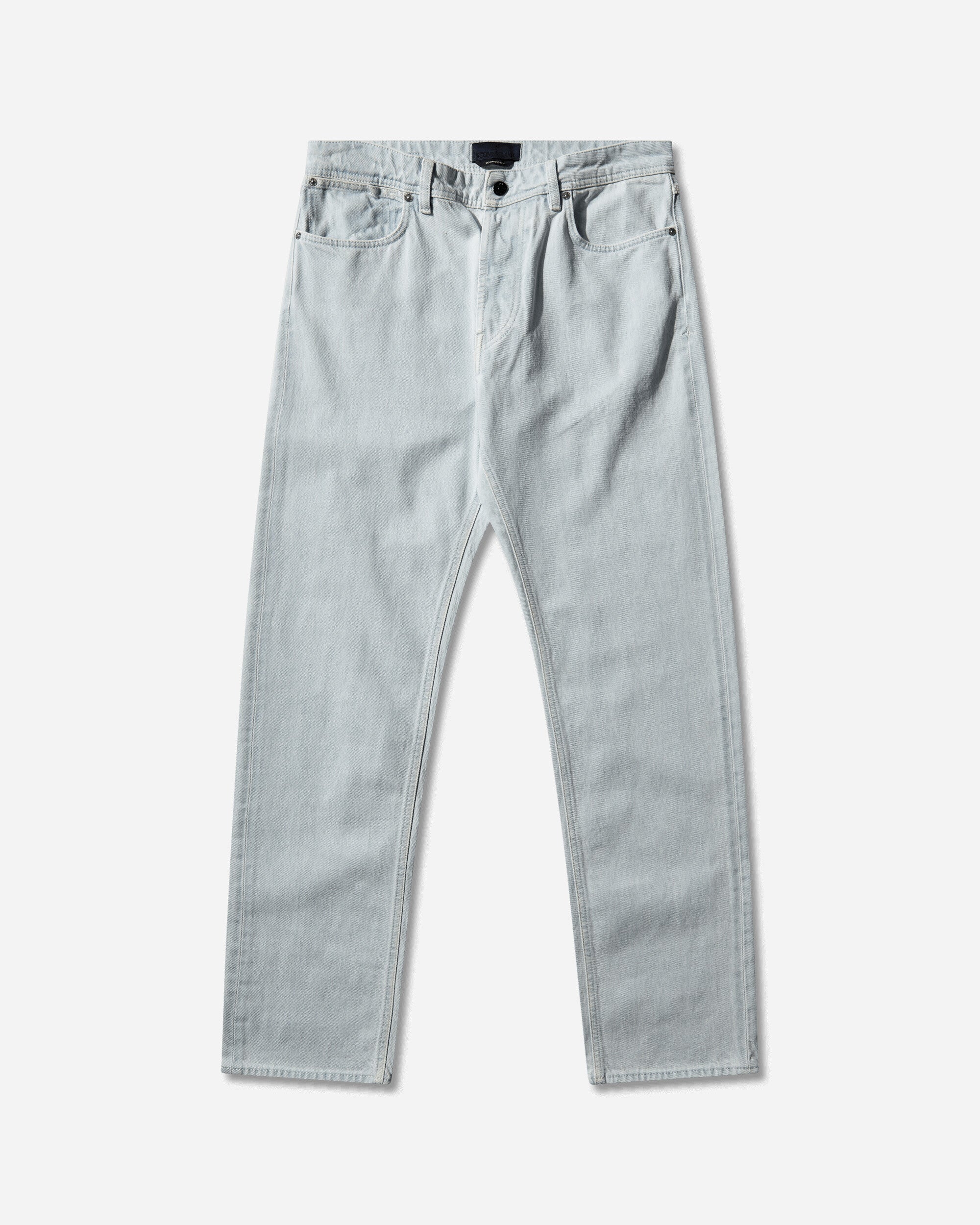 Stone Island Men's Indigo Denim-Ultra Bleached Regular Fit Jeans Blue Extra Bleach