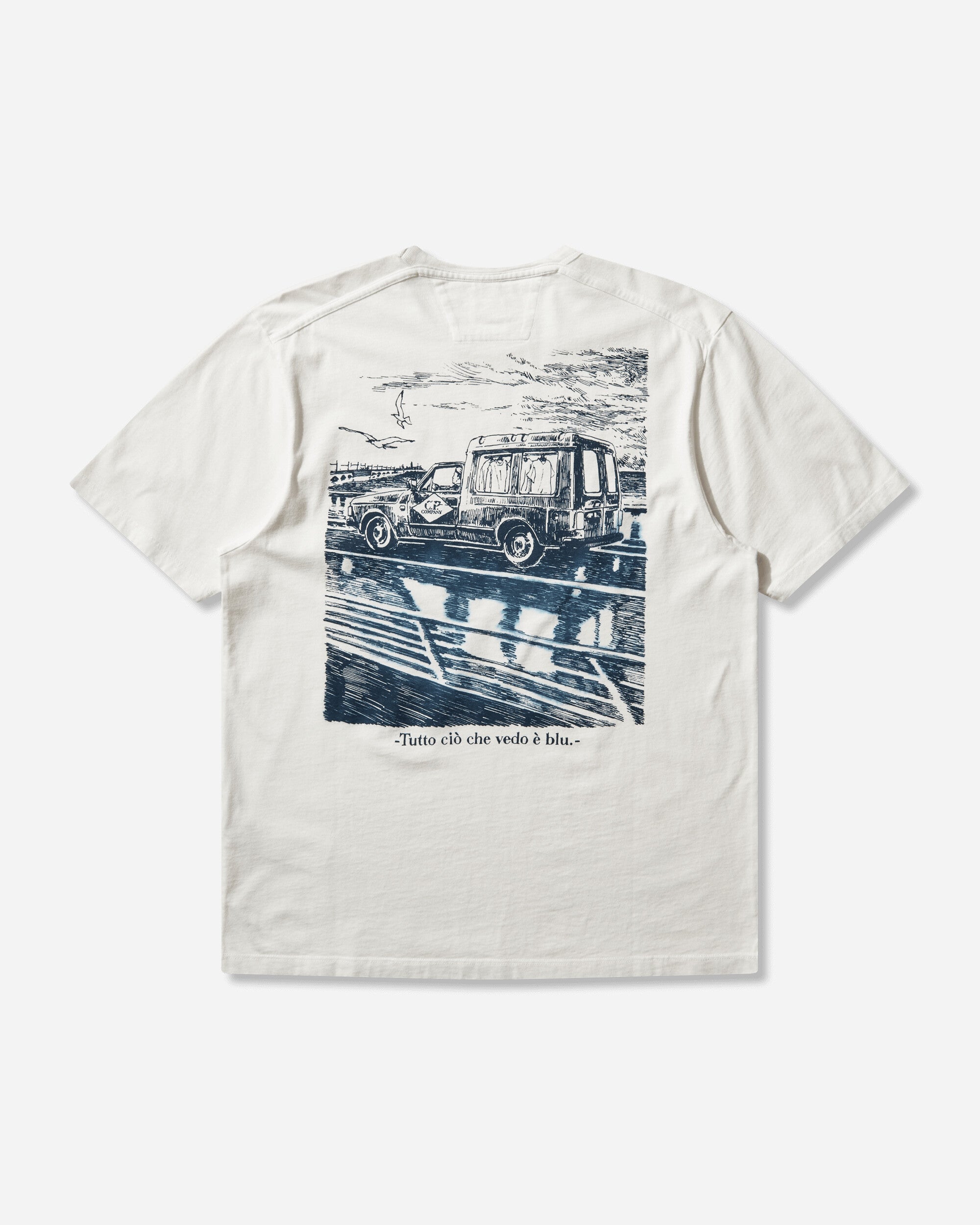 C.P. Company Men's Jersey T-Shirt Gauze White, view 2