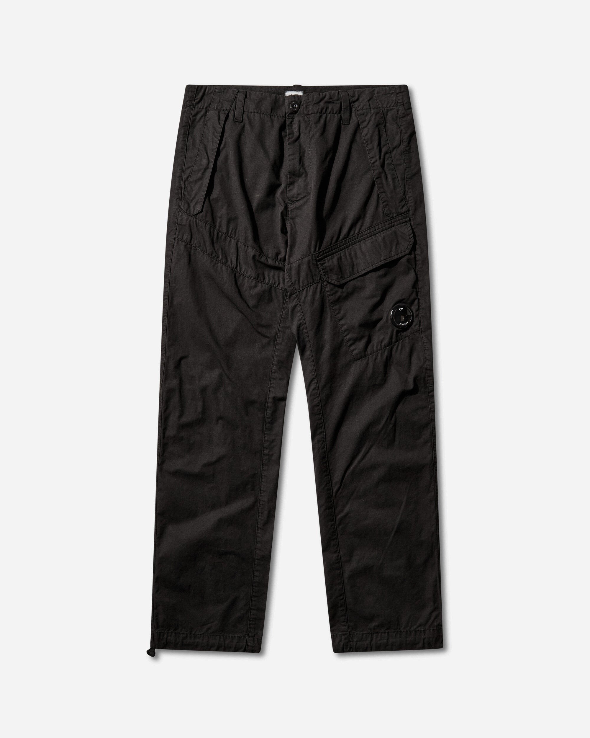 C.P. Company Men's Cotton Gabardine Cargo Pants Black