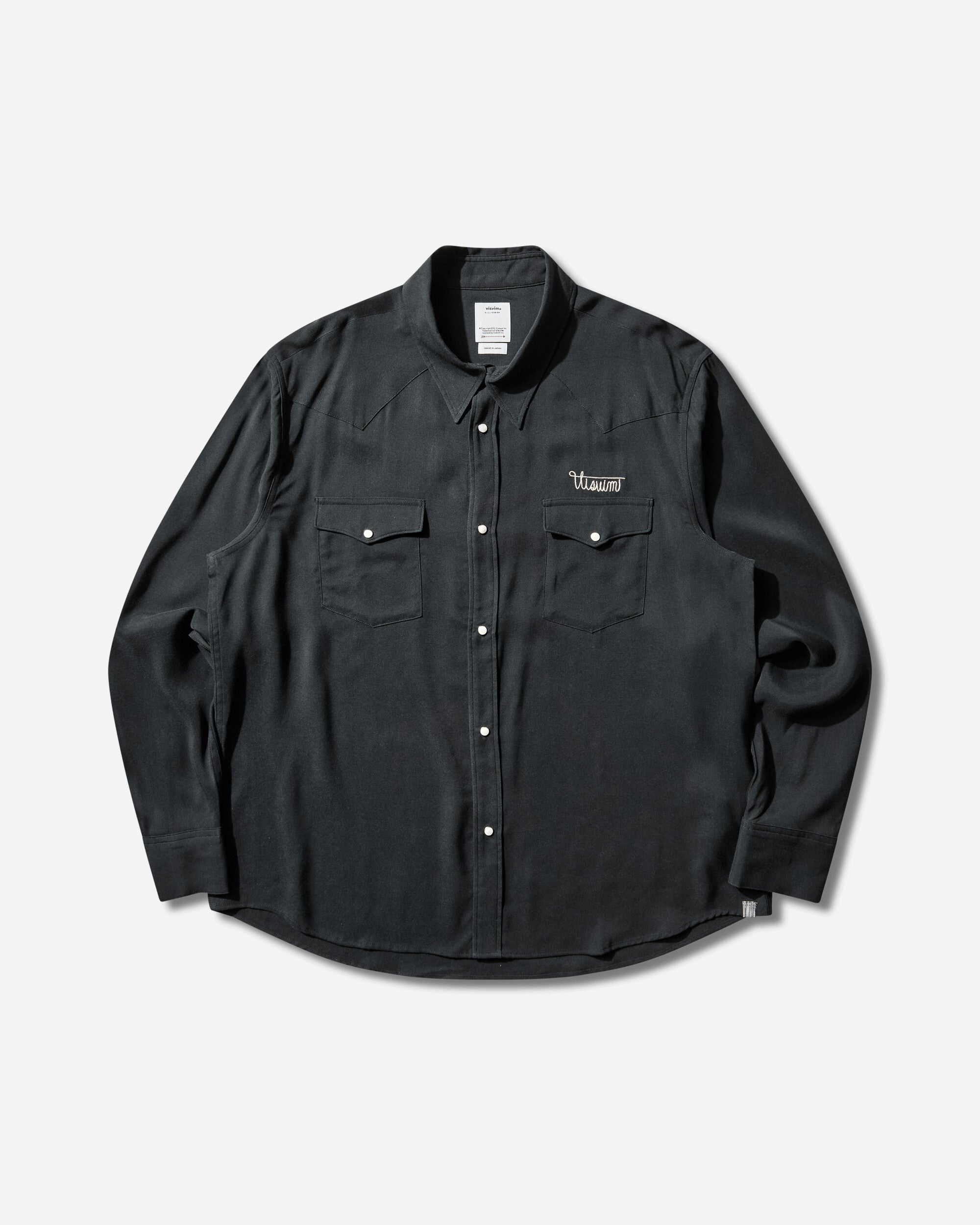 visvim Men's Four Corners L/S Shirt Black