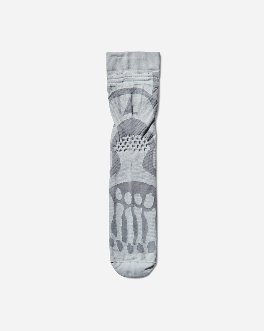 ROA Bones Logo Q-skin Technical Crew Socks Light Grey