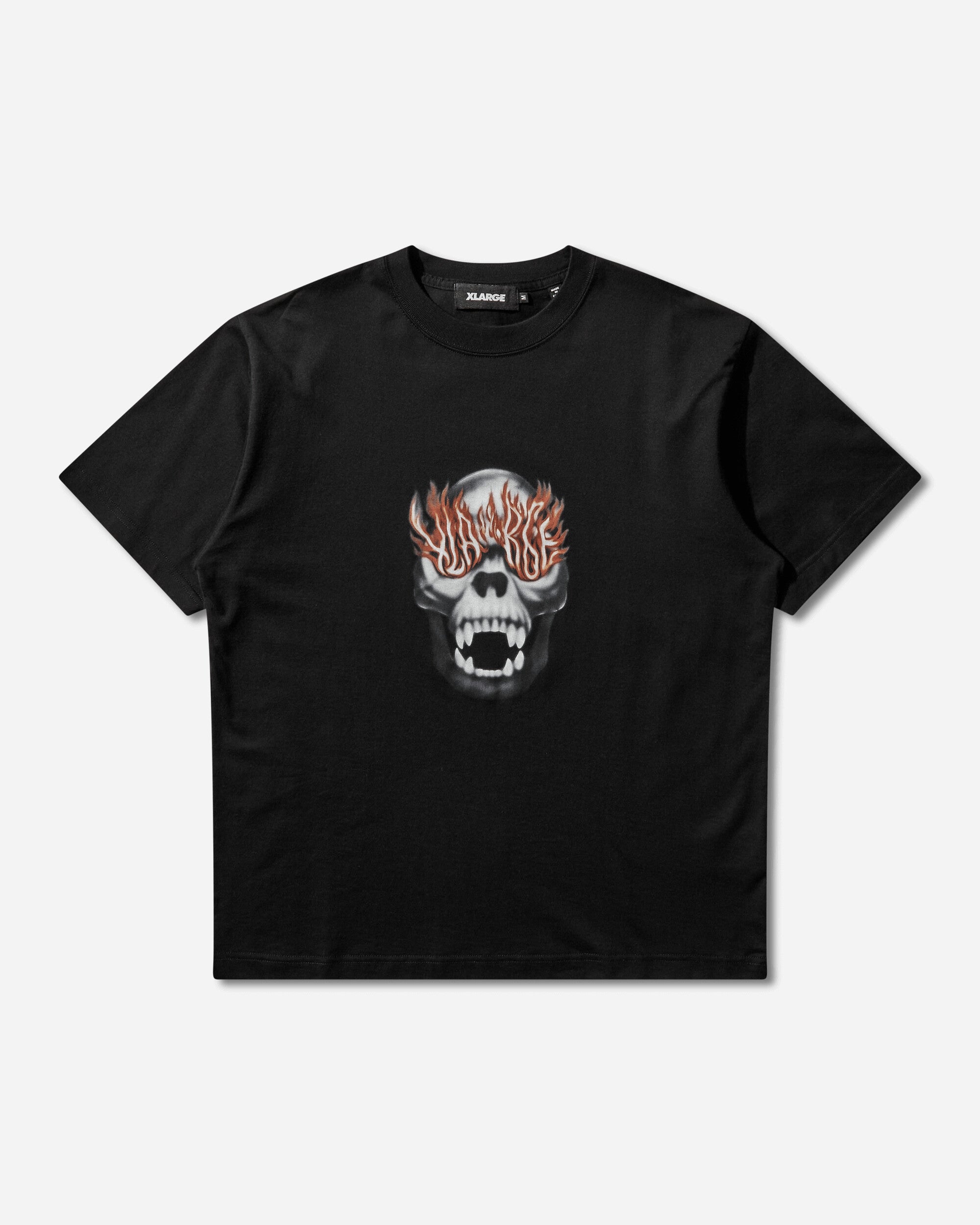 XLARGE Men's Skull In Flames T-Shirt Black