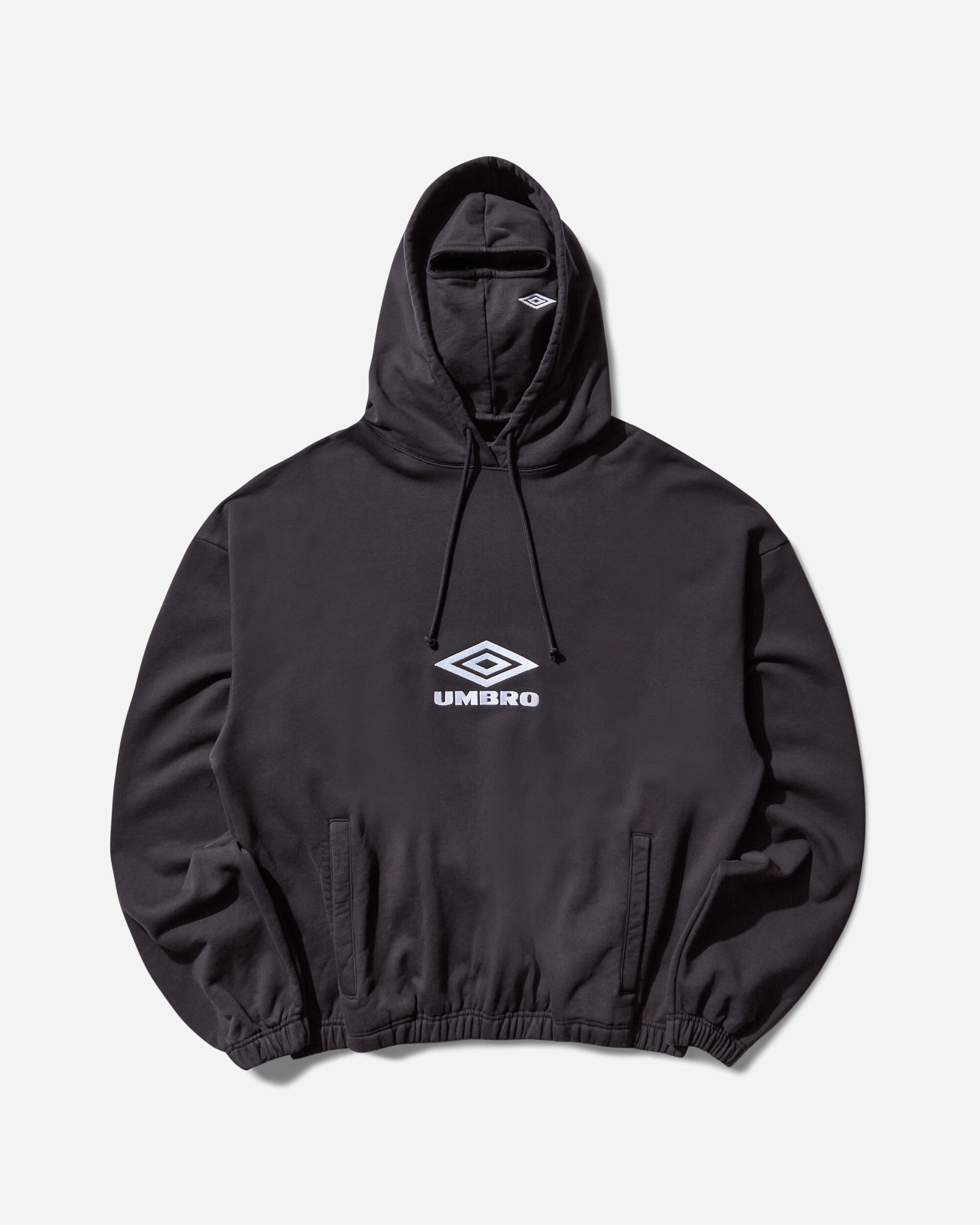 Umbro OG Logo Masked Hoodie Washed Black