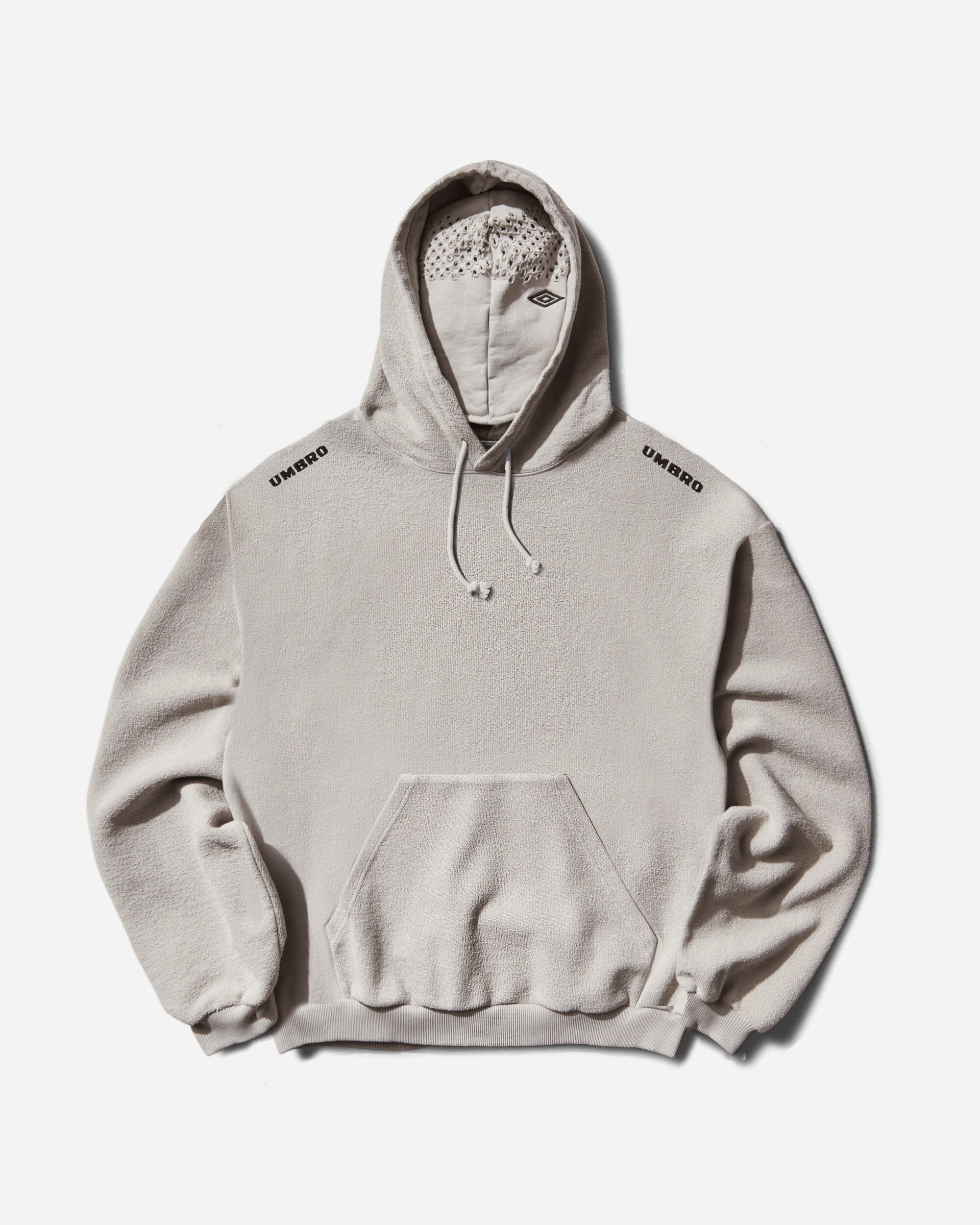 Umbro Lasered Masked Hoodie Light Grey