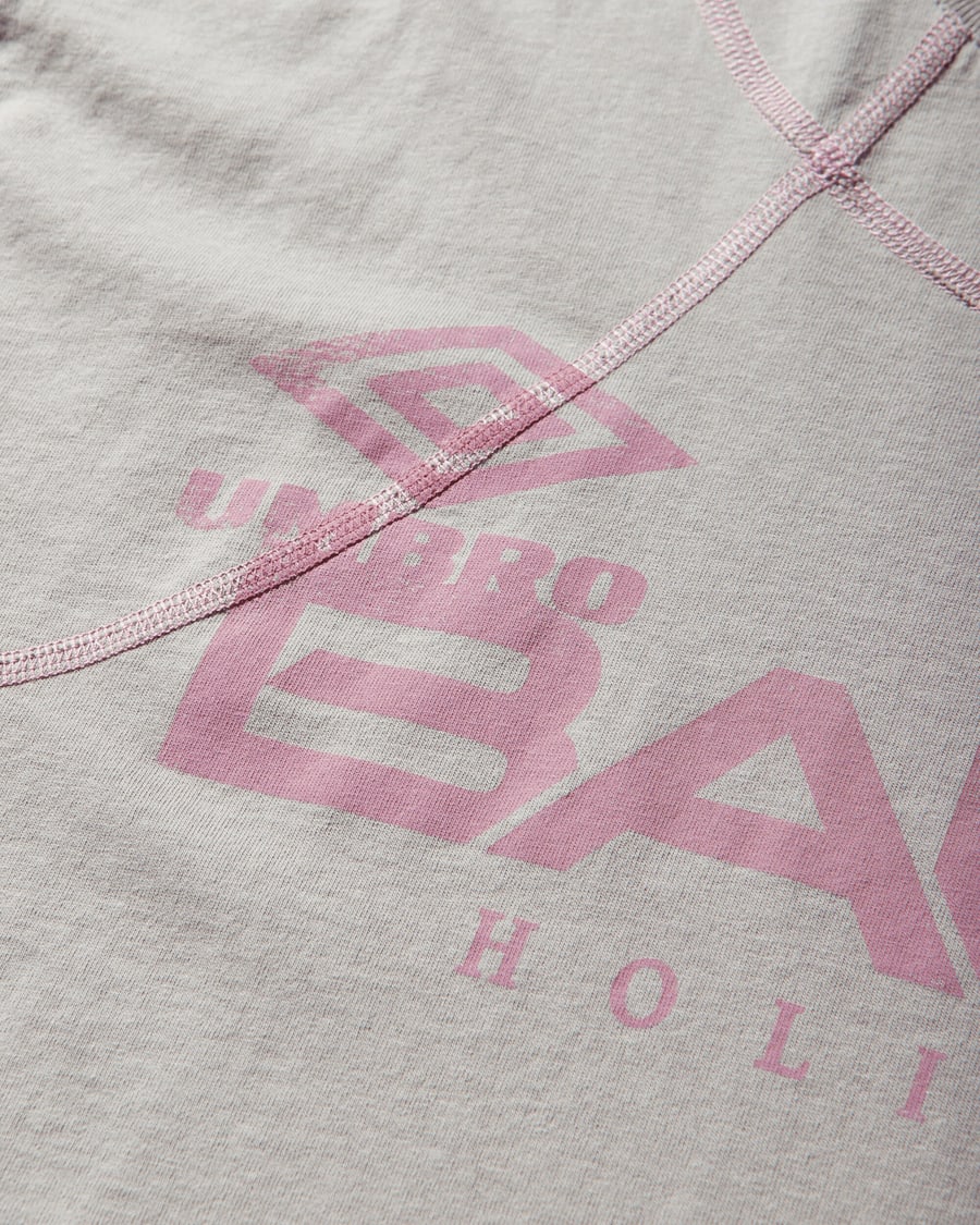 Umbro Bank Holiday T-Shirt Light Grey / Hot Pink, view 3