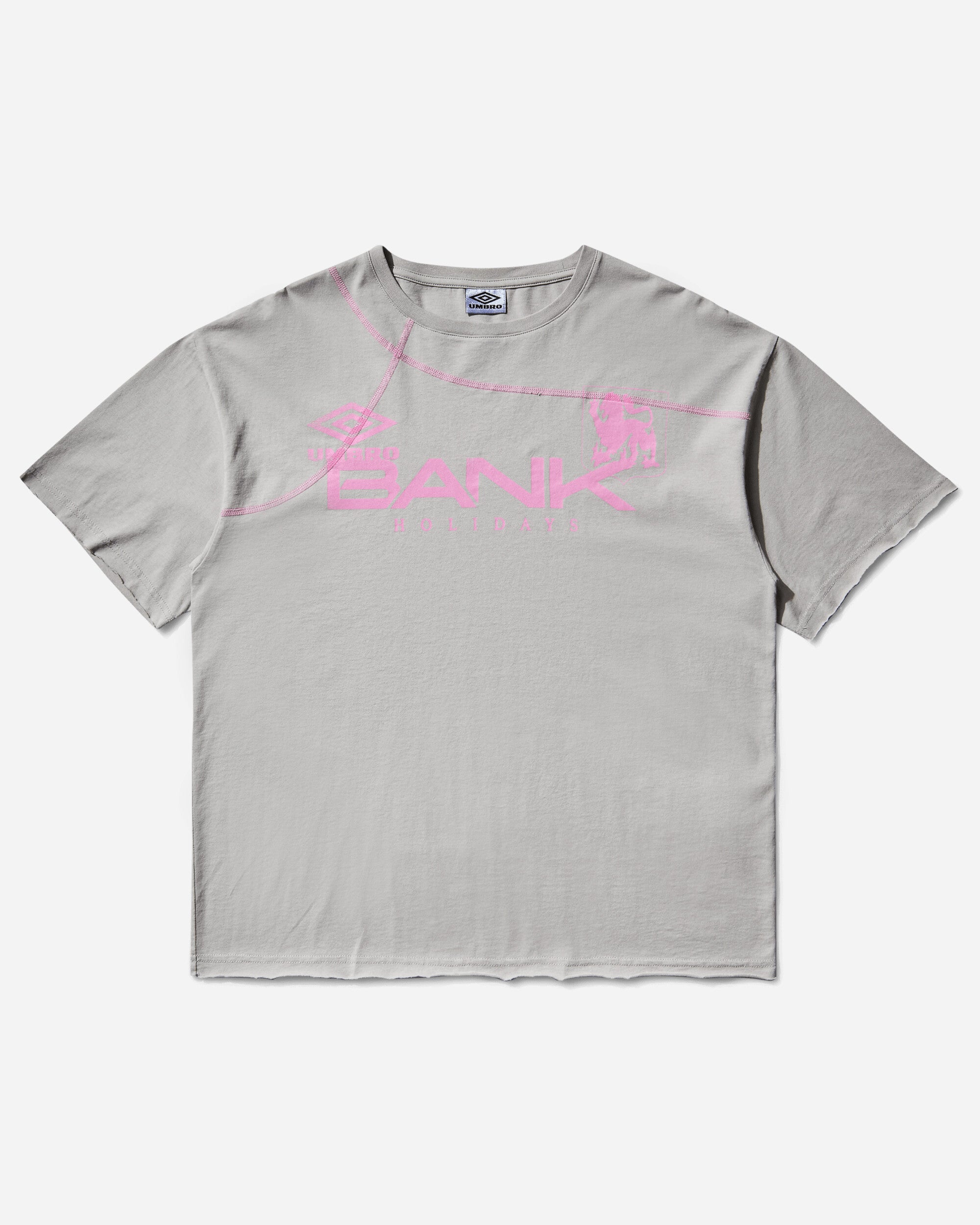 Umbro Bank Holiday T-Shirt Light Grey / Hot Pink