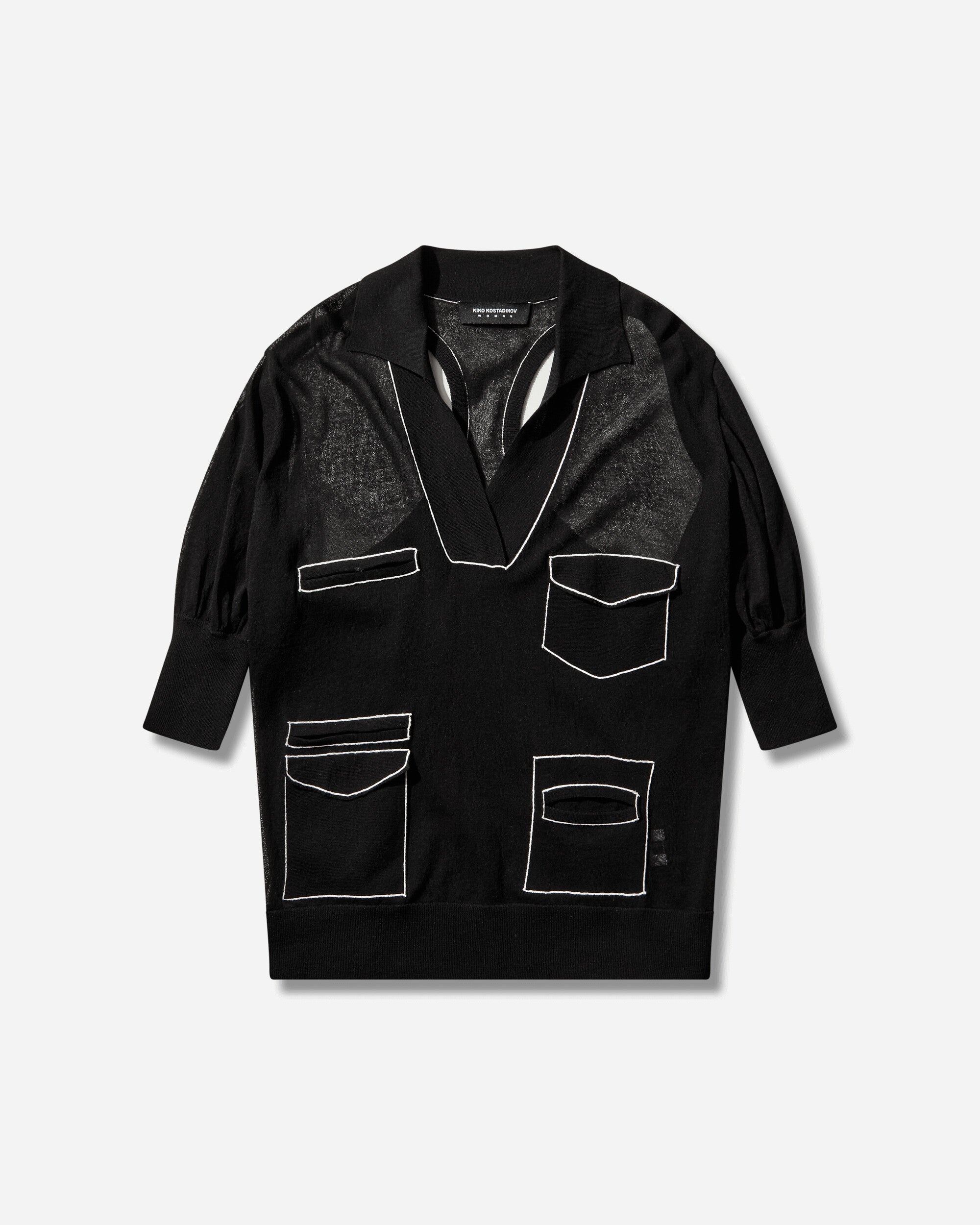 Kiko Kostadinov Women's Kreiner Knit Polo Black