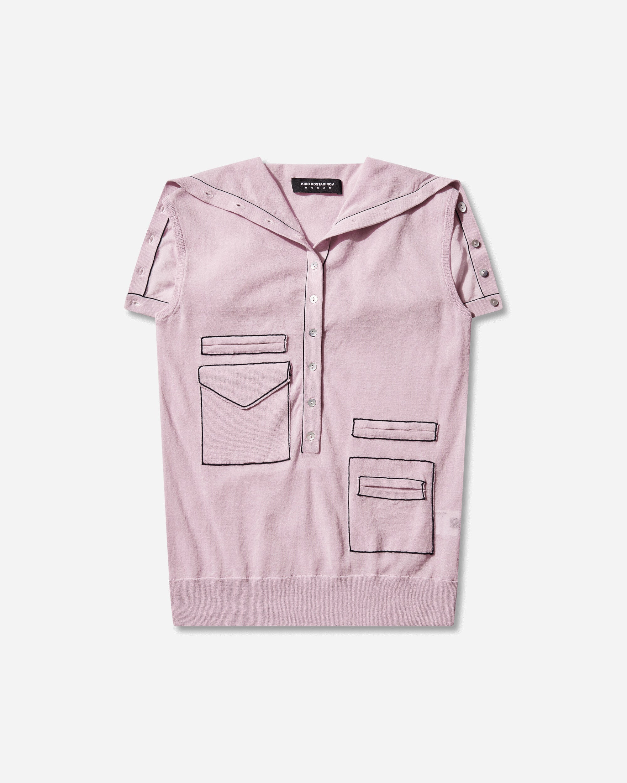 Kiko Kostadinov Women's Kreiner Knit Rollneck Top Pale Pink