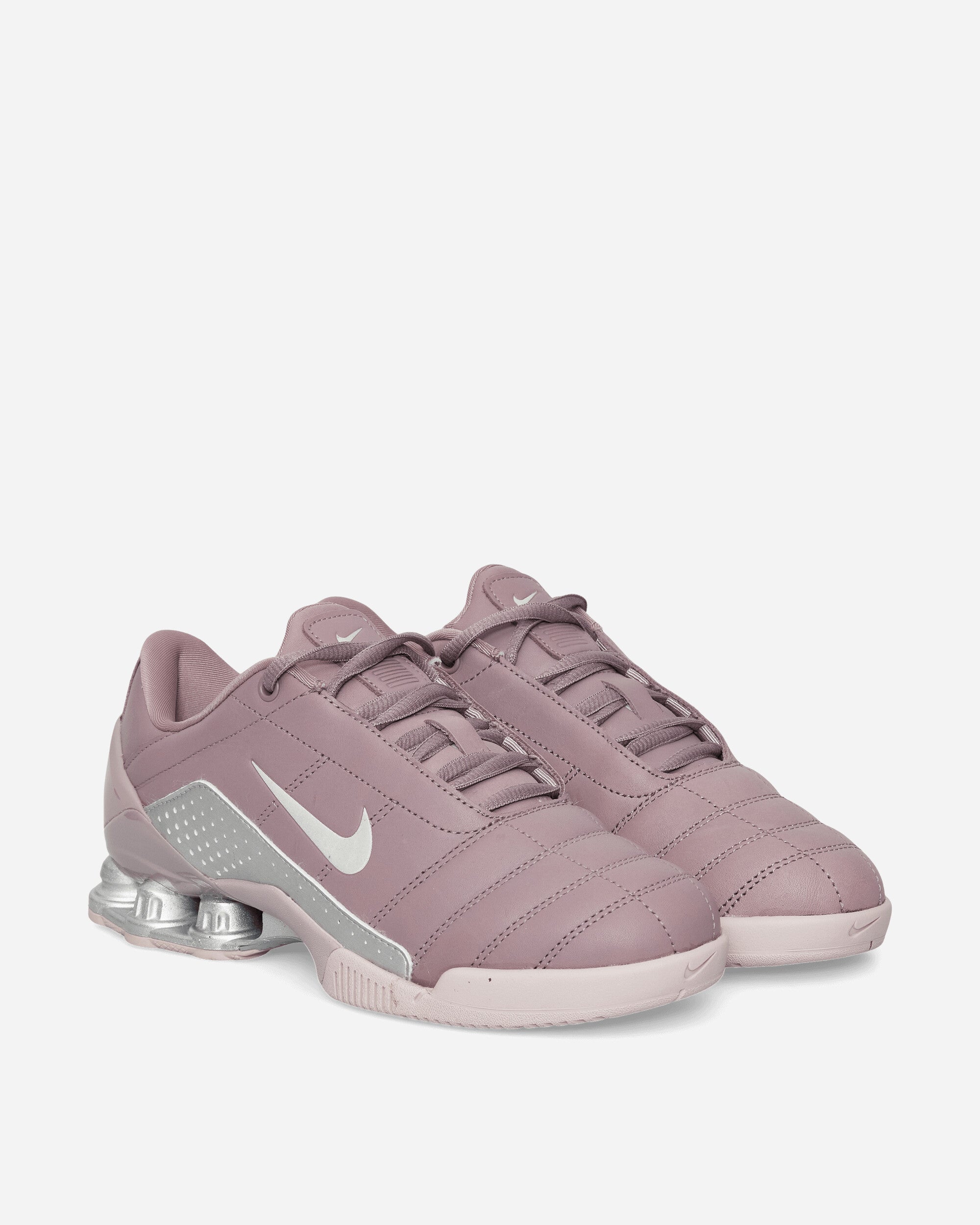 Nike Women's T90 Shox Magia Sneakers Taupe Grey / Metallic Silver, view 2
