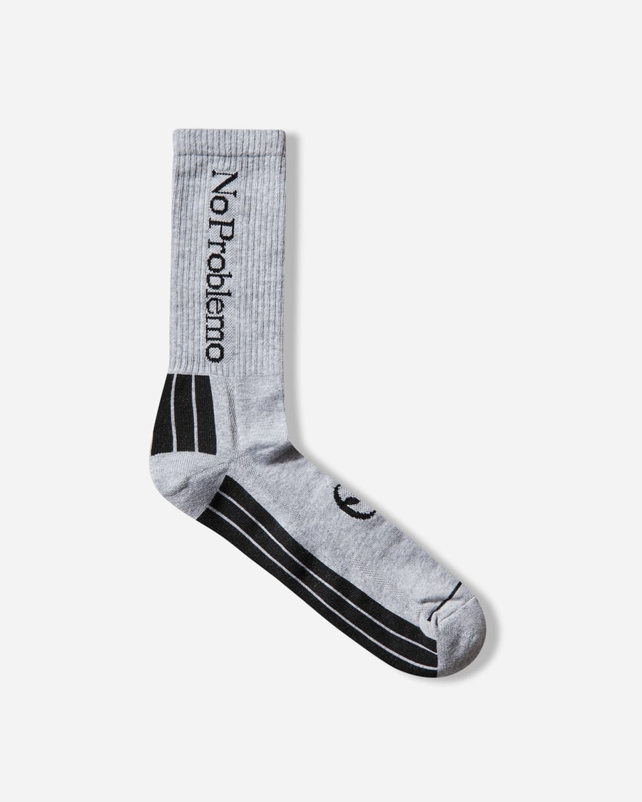 No Problemo Logo Socks Grey Marl