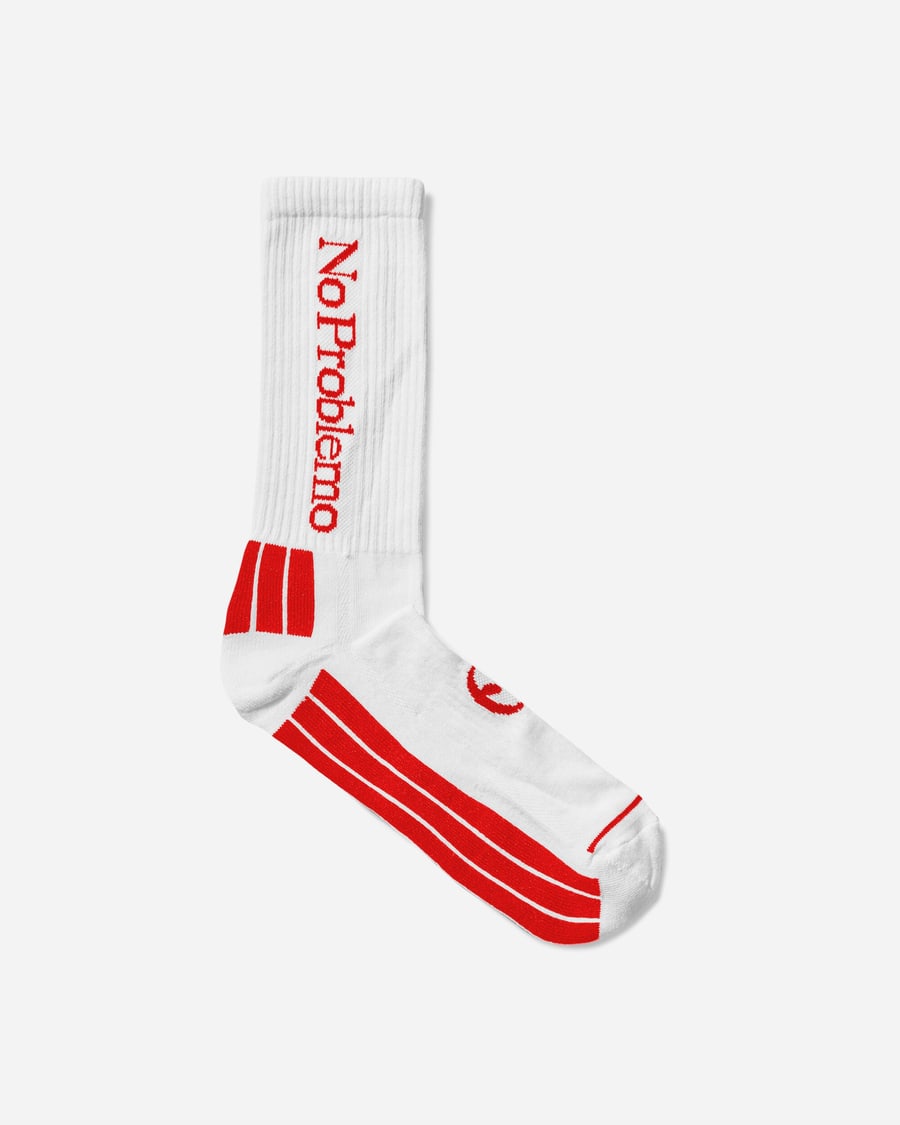 No Problemo Logo Socks White