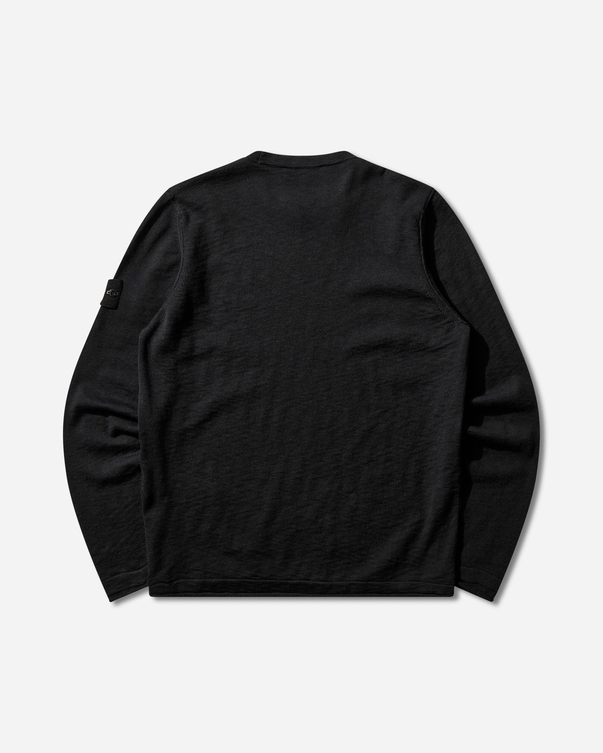 Stone Island Men's Organic Cotton With Nylon Crewneck Sweater Black, view 2