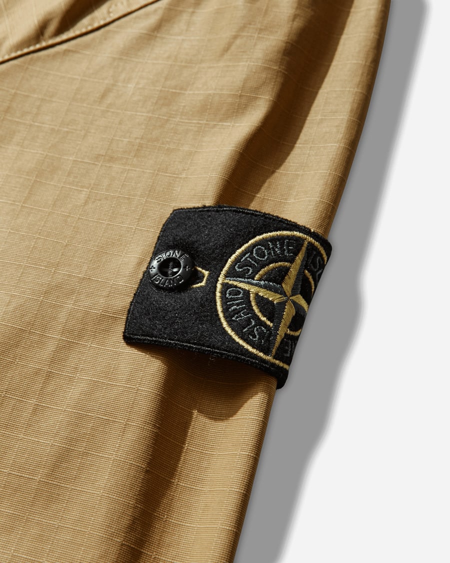 Stone Island Men's Double-Coated Cotton Ripstop Overshirt Mustard, view 3